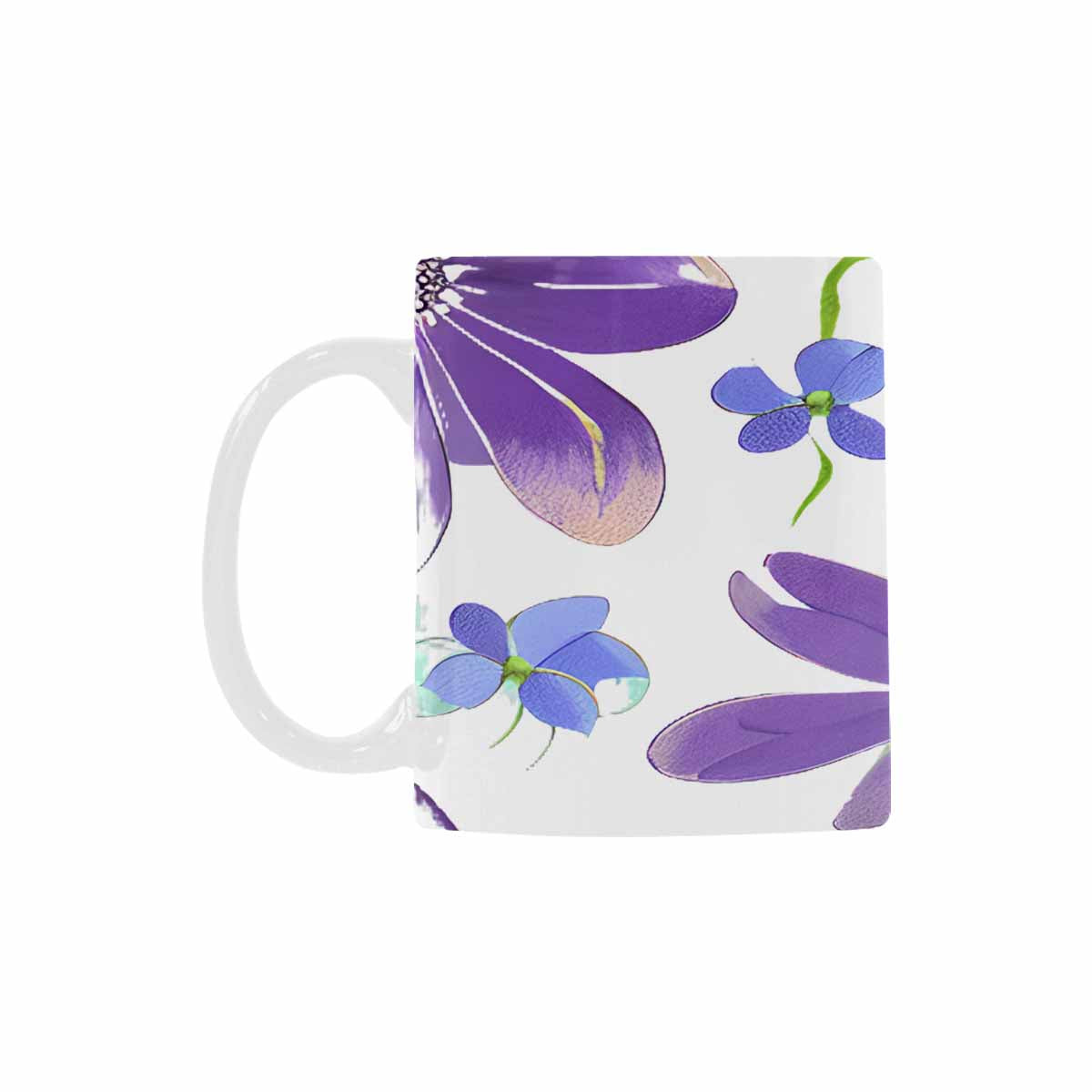 USA made Quality Mug, coffee mug, tea cup, Bright florals, Set 1A, Design 156