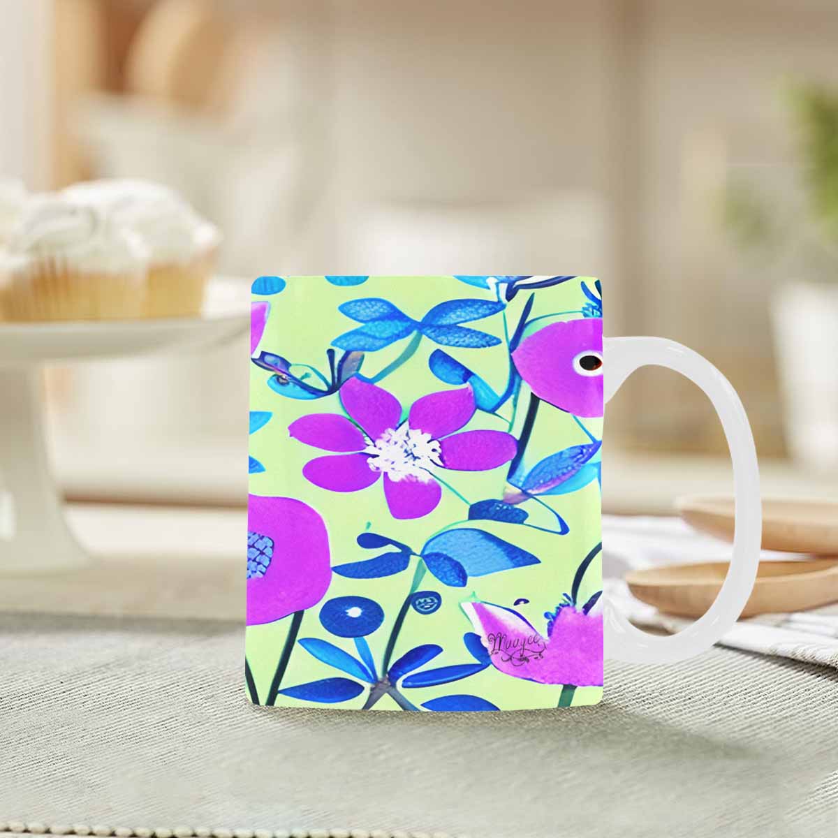 Quality Mug, coffee mug, tea cup, Bright florals, Set 1, Design 158