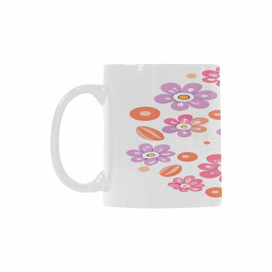 Quality Mug, coffee mug, tea cup, Bright florals, Set 2, design 3
