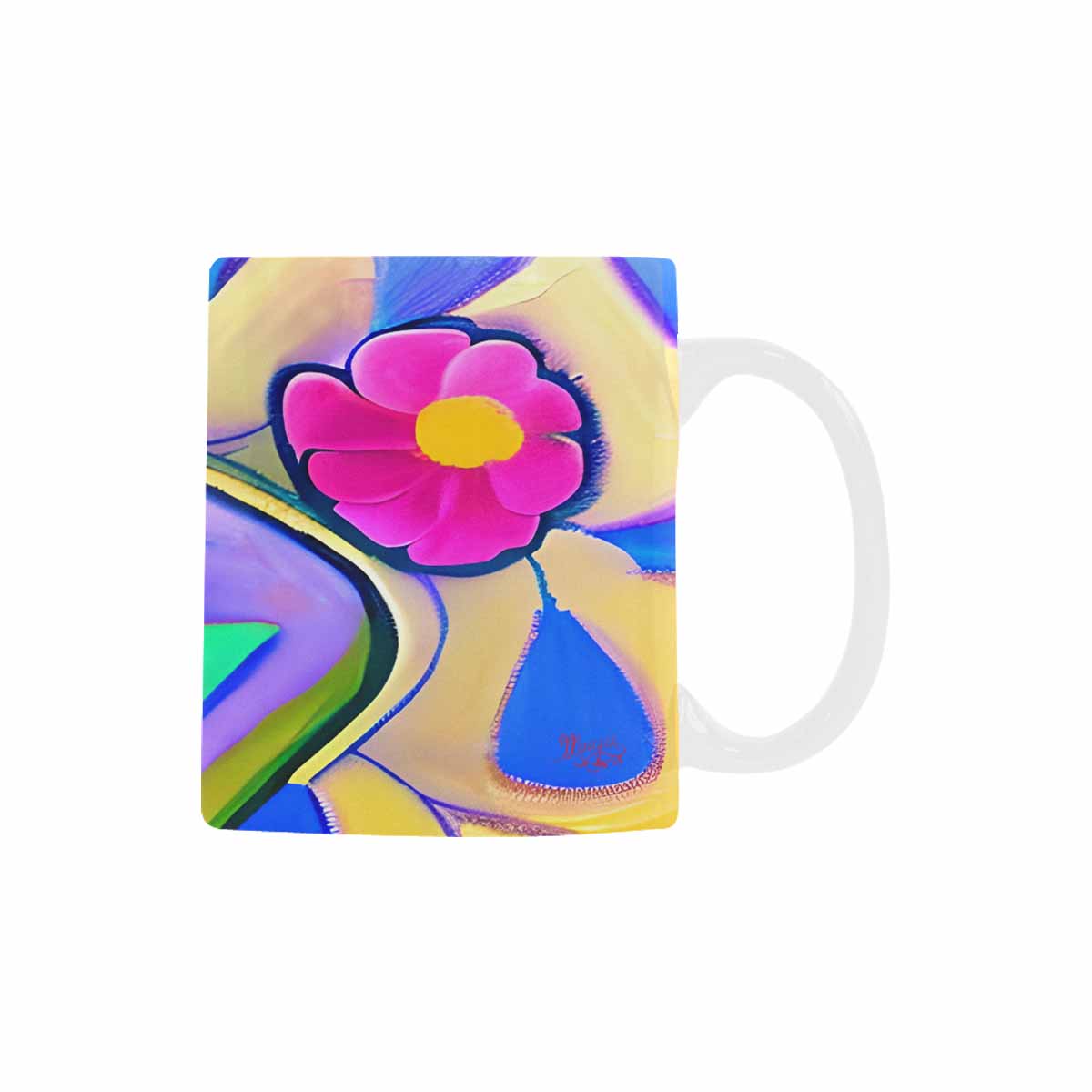 USA made Quality Mug, coffee mug, tea cup, Bright florals, Set 1, Design 72