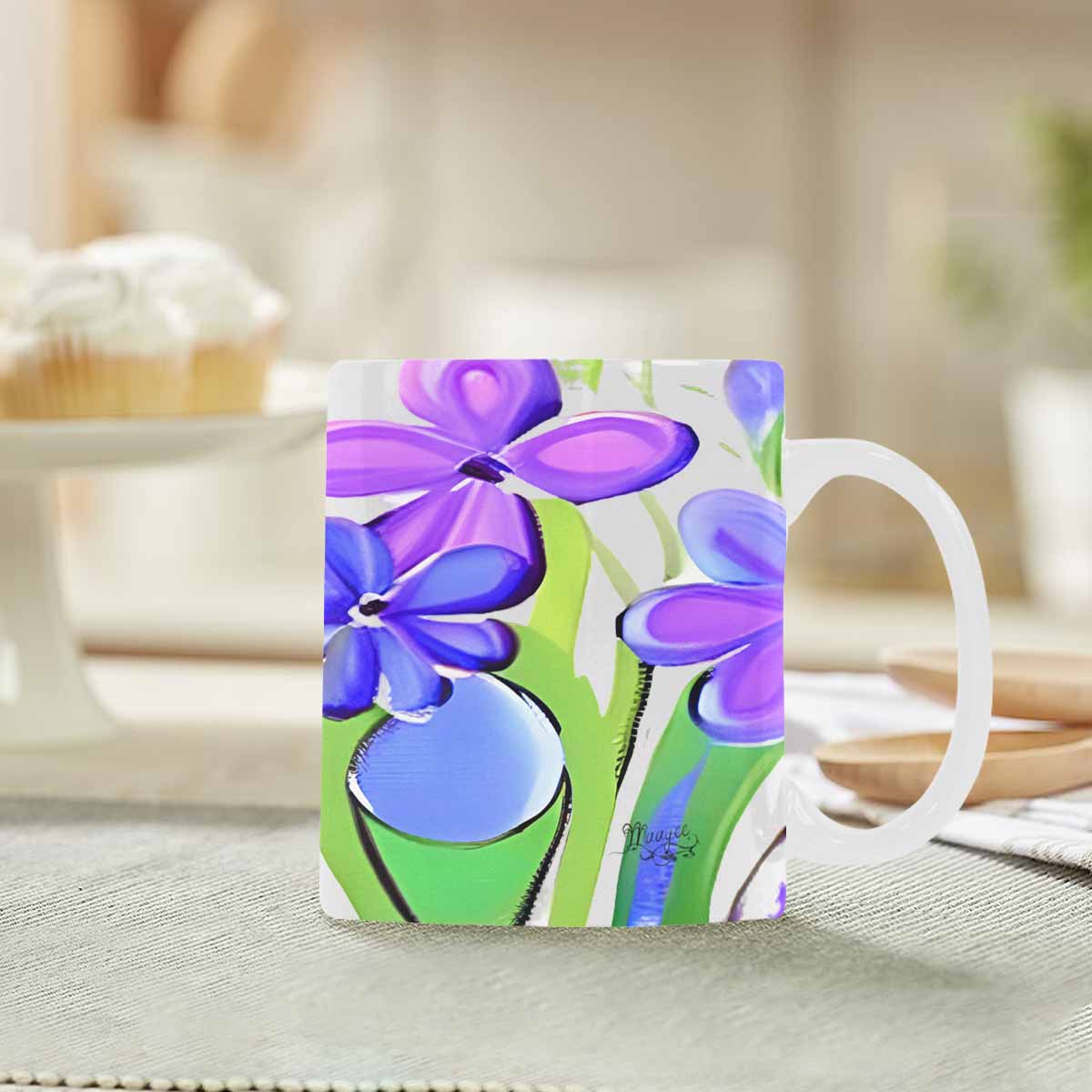 Quality Mug, coffee mug, tea cup, Bright florals, Set 1A, Design 57