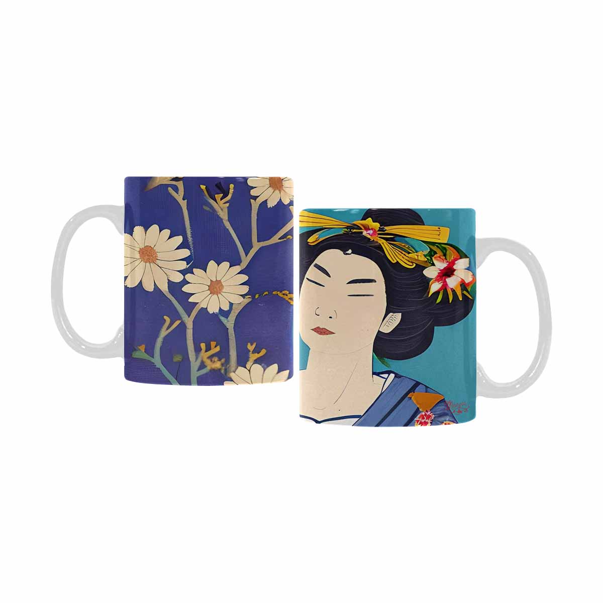 Quality Mug, coffee mug, tea cup, Asian Faces, Design 42