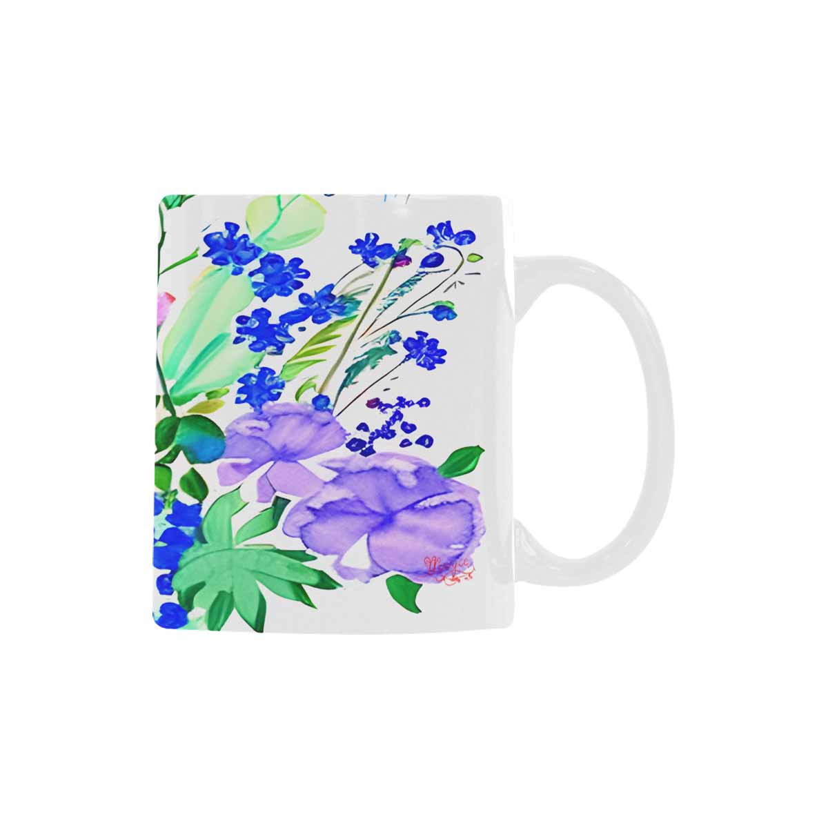Quality Mug, coffee mug, tea cup, Bright florals, Set 1, Design 34