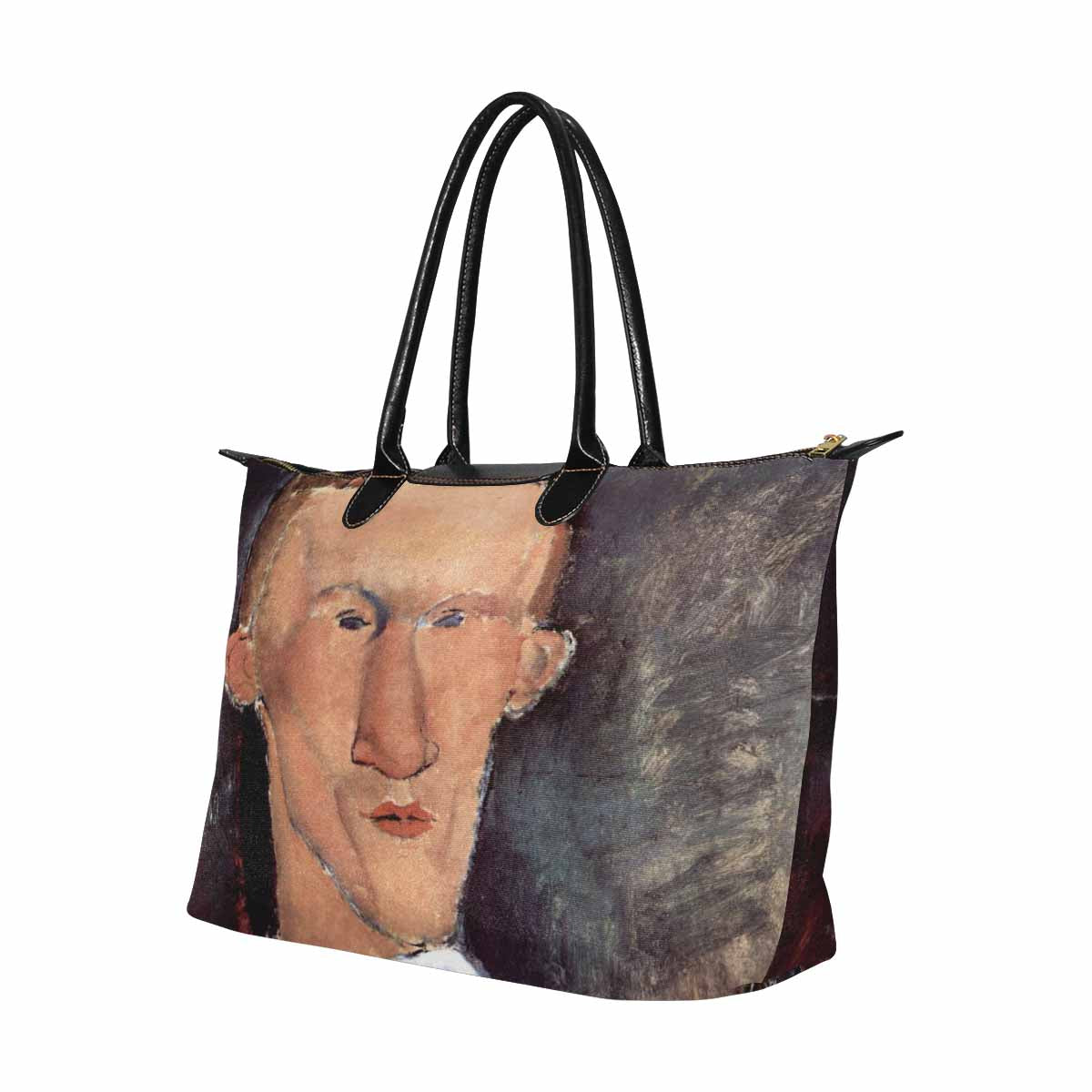 Classic handbag, Modigliani design, choice of 2 colors, Portrait of Cendras