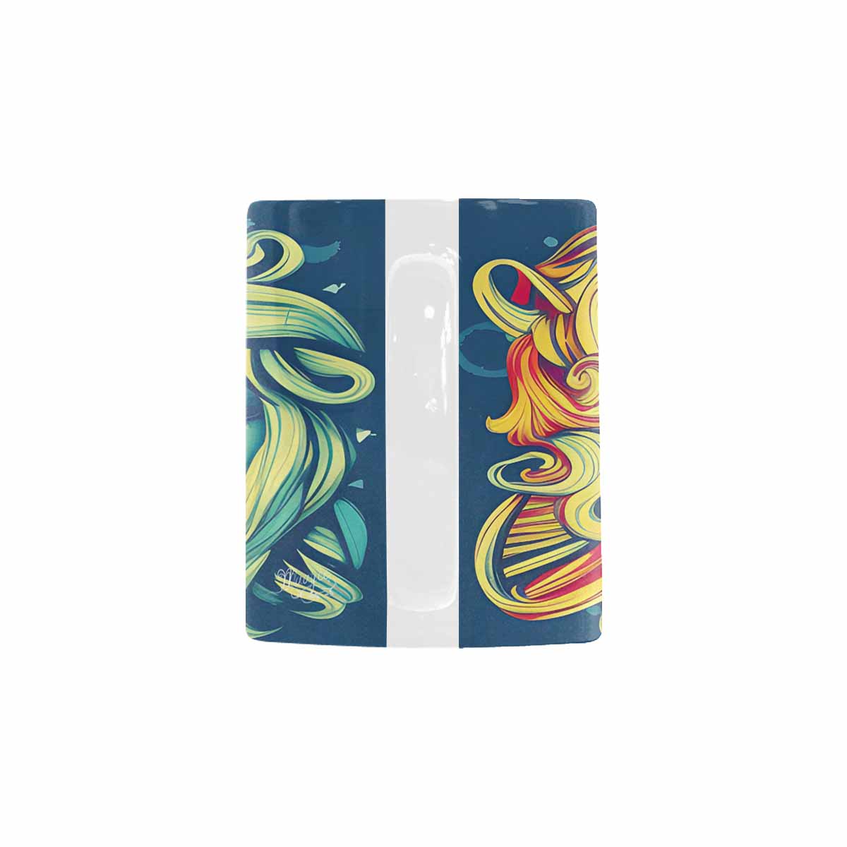 USA, Color Coffee Mug, tea cup, caucasian Face, design 42