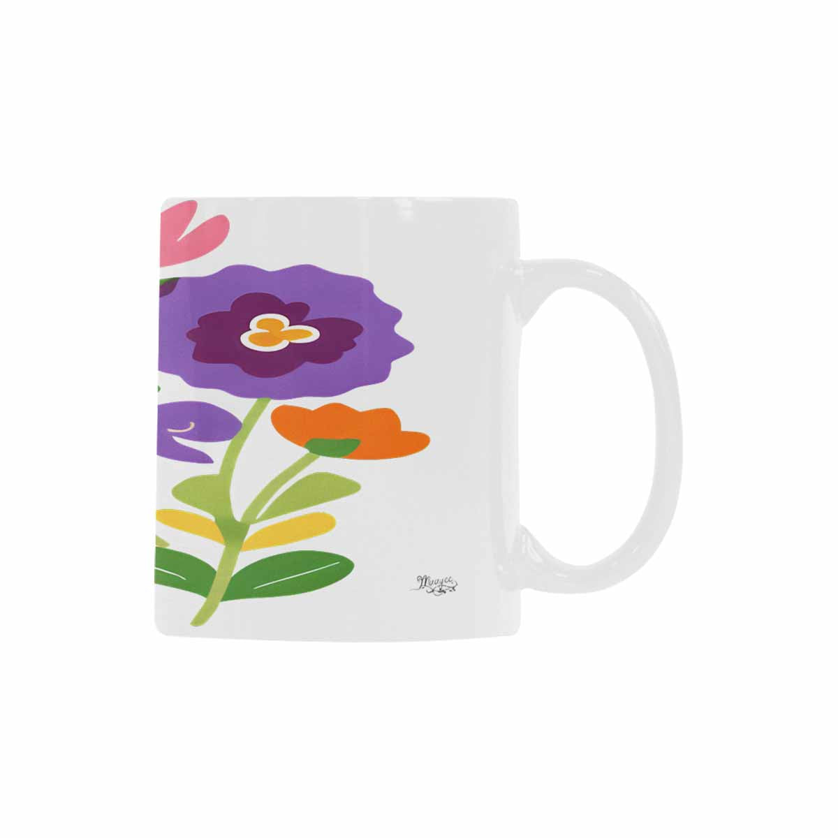Quality Mug, coffee mug, tea cup, Bright florals, Set 2, design 58