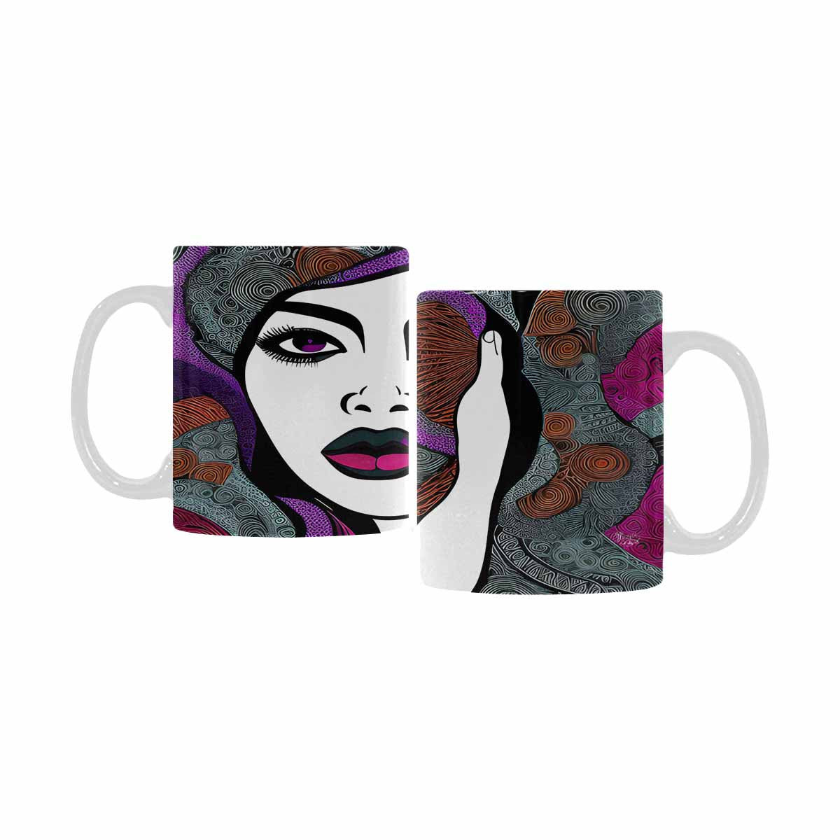 Quality Mug, coffee mug, tea cup, Black Faces, Set 1, design 11