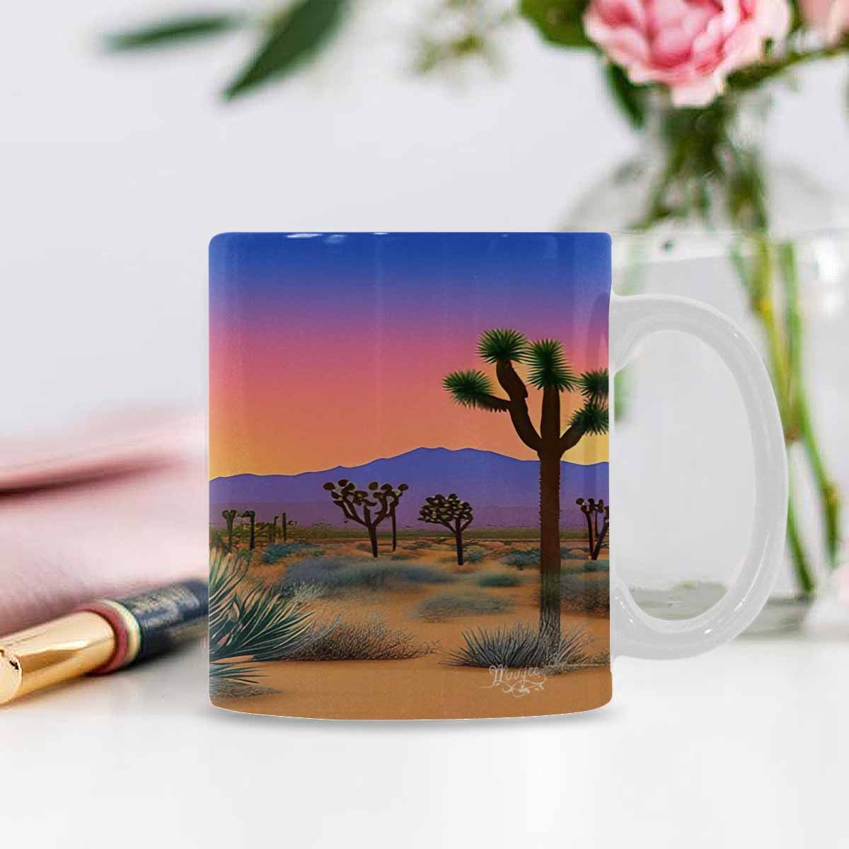 Coffee Mug, tea cup, desert scene, design 9