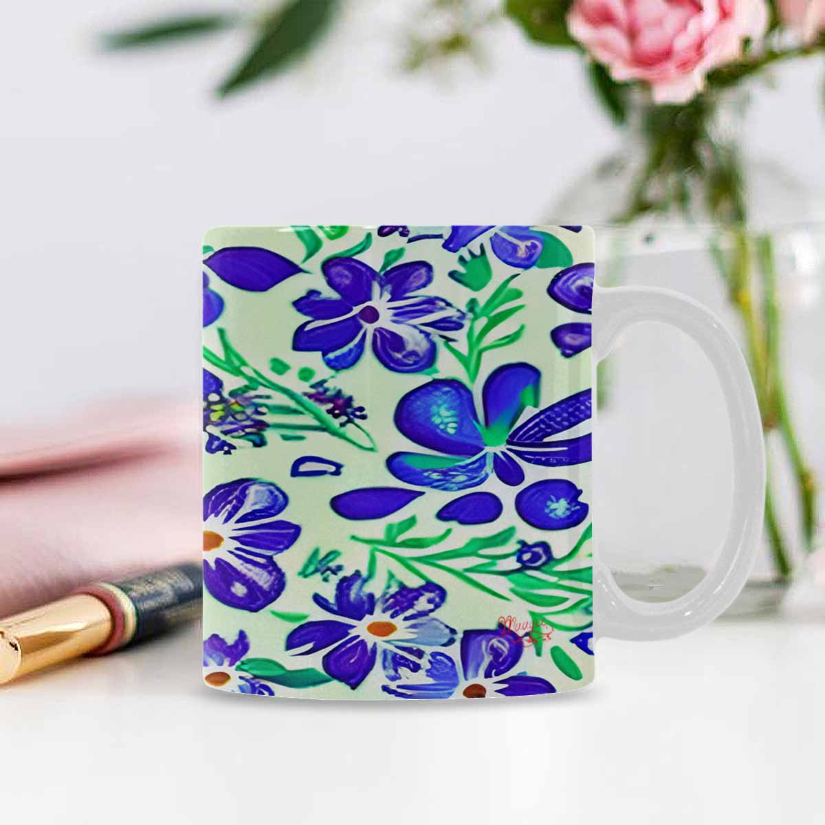 Quality Mug, coffee mug, tea cup, Bright florals, Set 1, Design 120