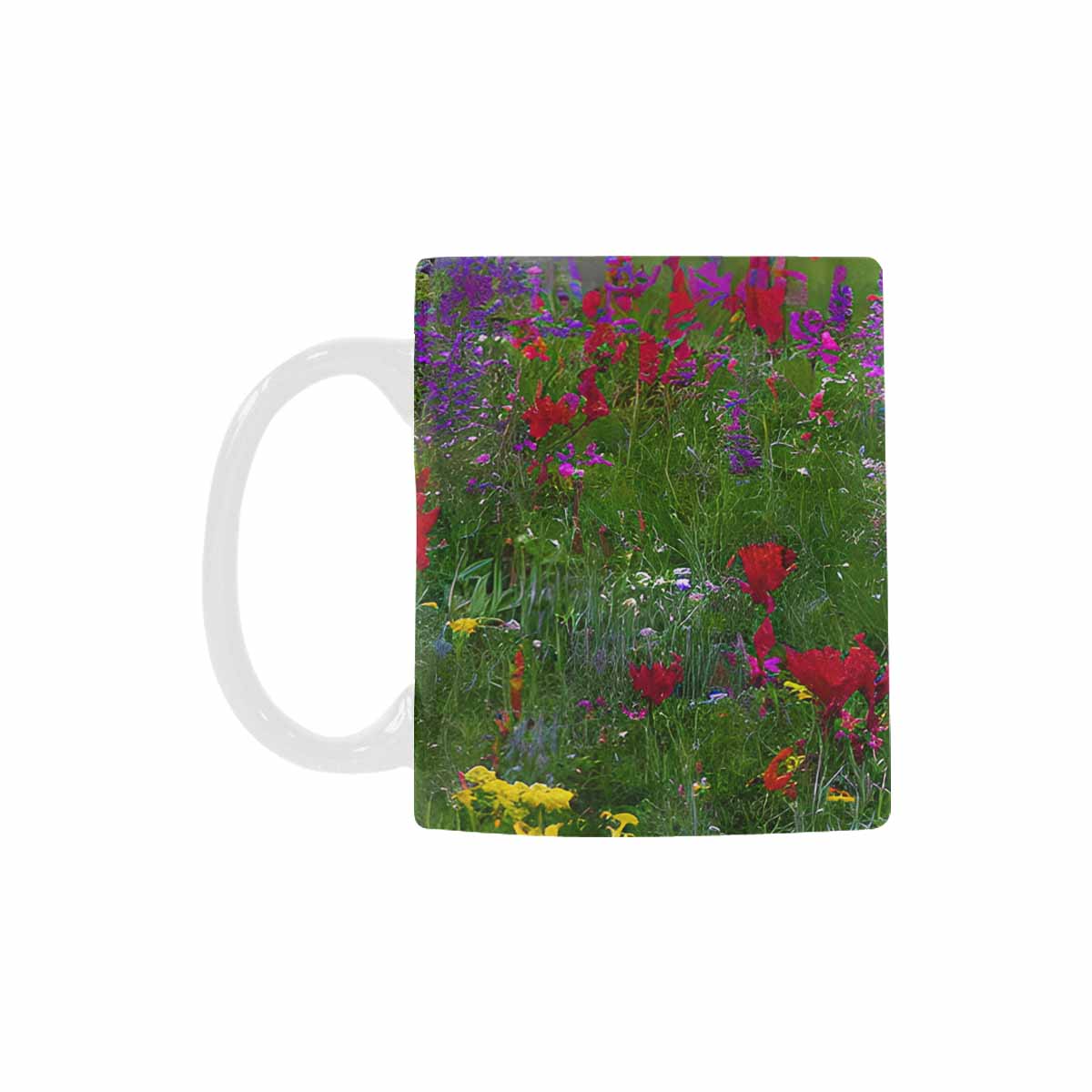 USA made Quality Mug, coffee mug, tea cup, Bright florals, Set 1, Design 3