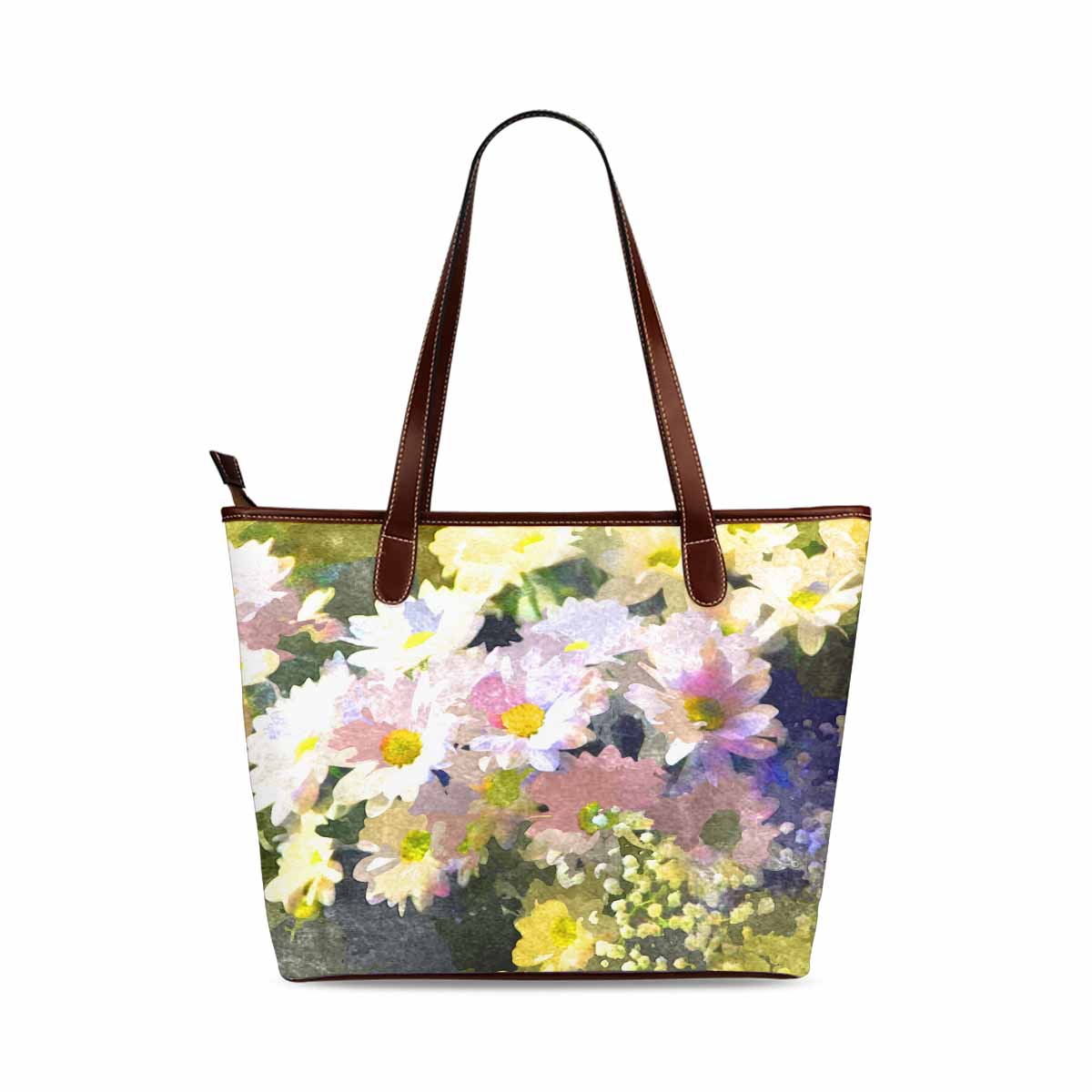 Classic Fabric handbag, watercolor floral, design 179