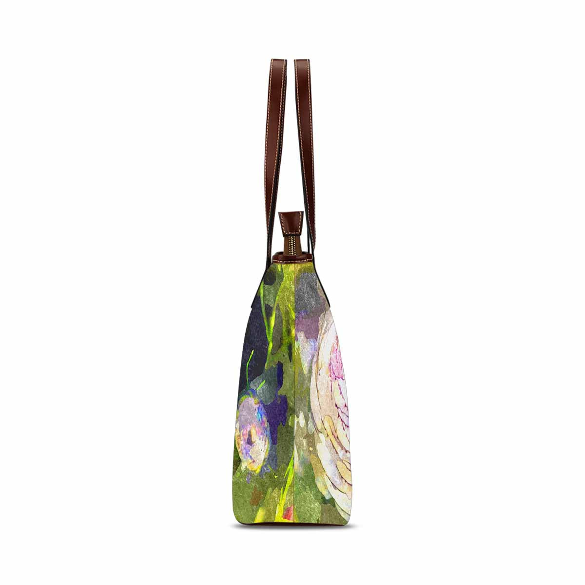 Classic Fabric handbag, watercolor floral, design 210