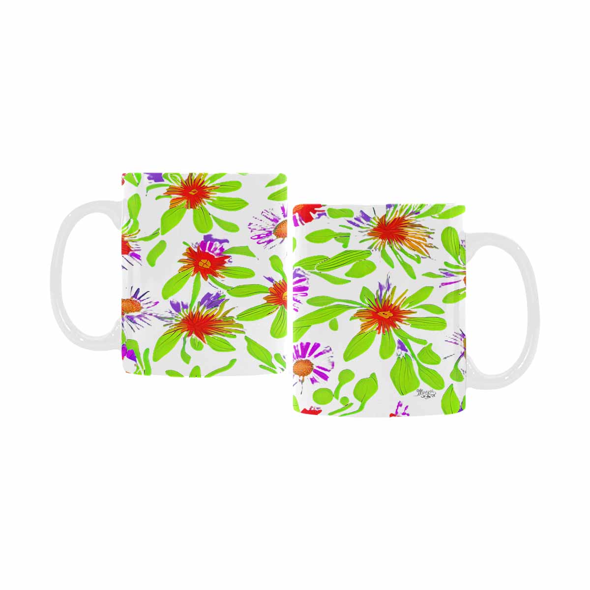 USA made, Quality Mug, coffee mug, tea cup, Set 1A, Mixed Floral design 36