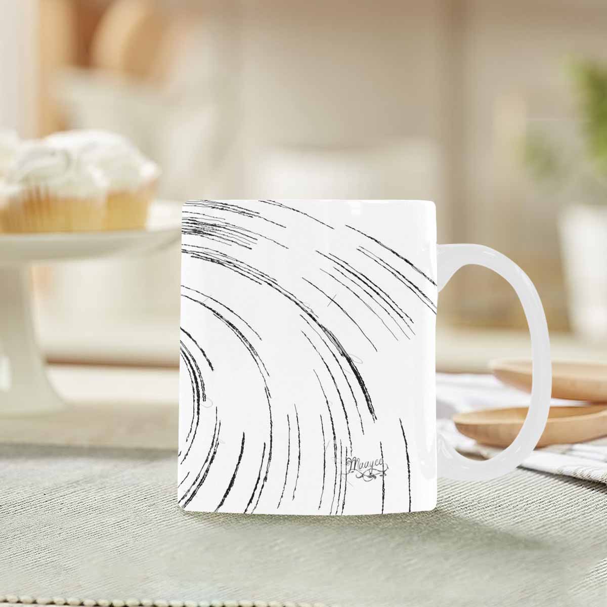 Quality Mug, coffee mug, tea cup, B & W Abstract, Set 1, design 161