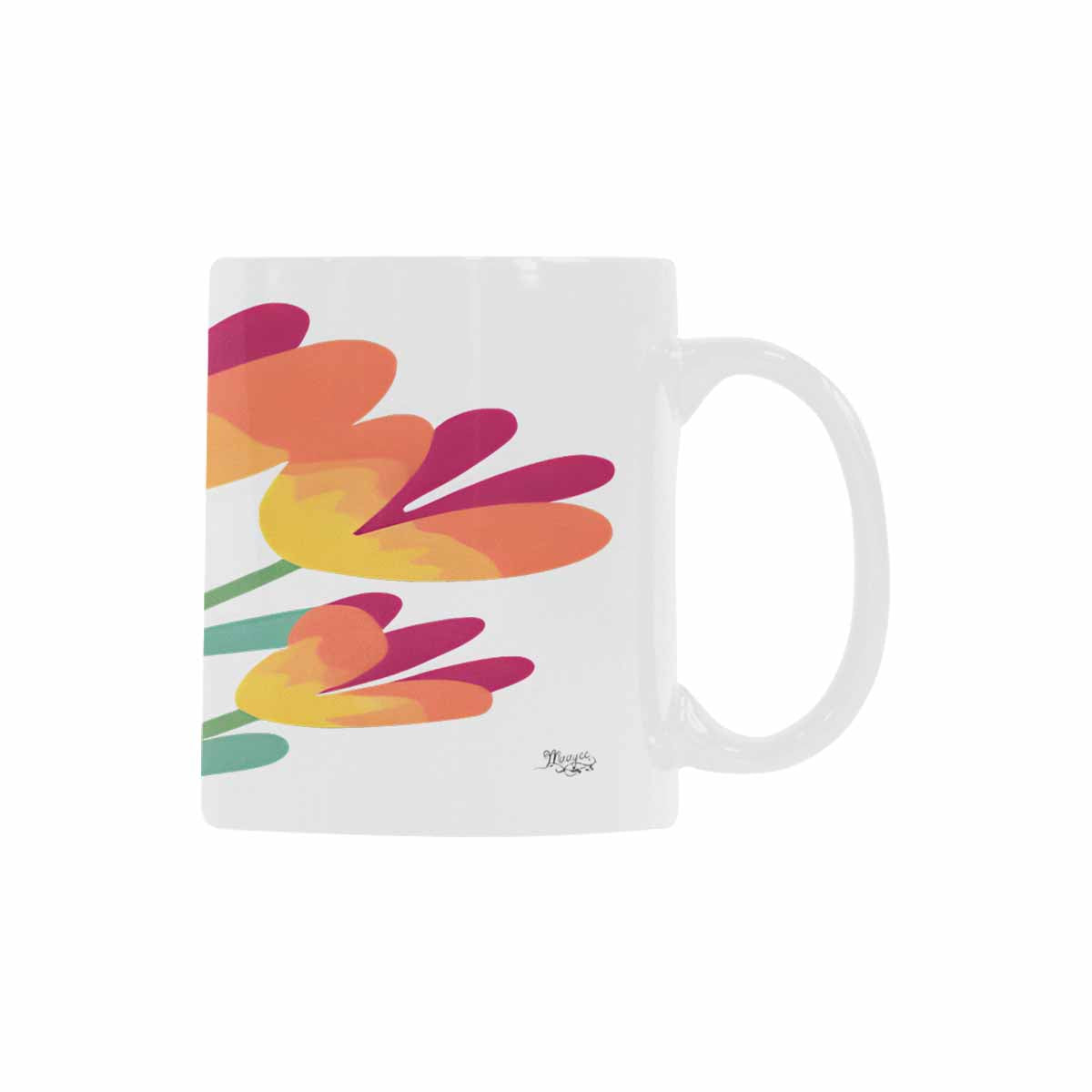 Quality Mug, coffee mug, tea cup, Bright florals, Set 2, design 52