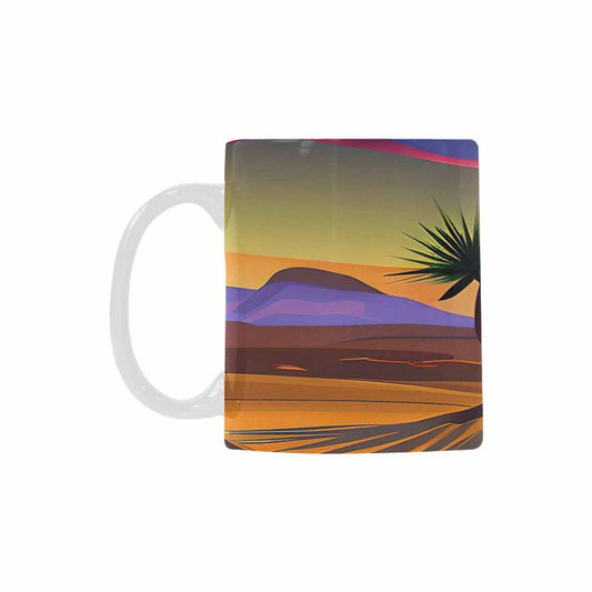 Coffee Mug, tea cup, desert scene, design 91