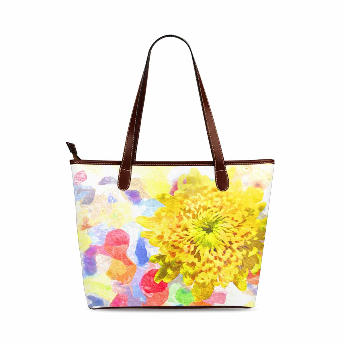 Classic Fabric handbag, watercolor floral, design 289