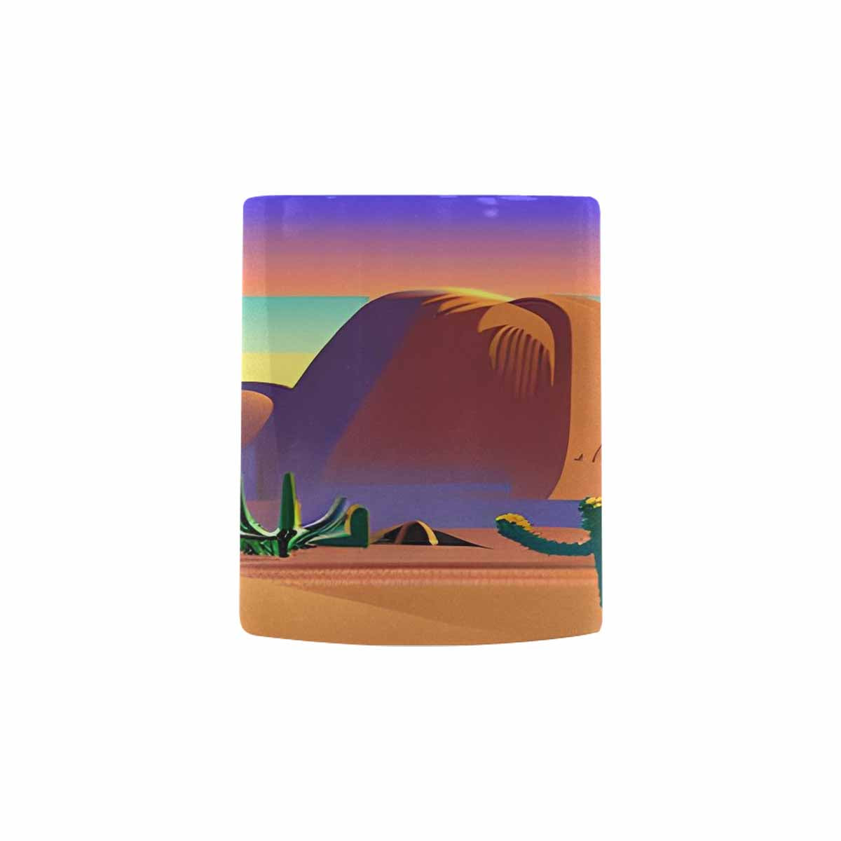 Coffee Mug, tea cup, desert scene, design 56