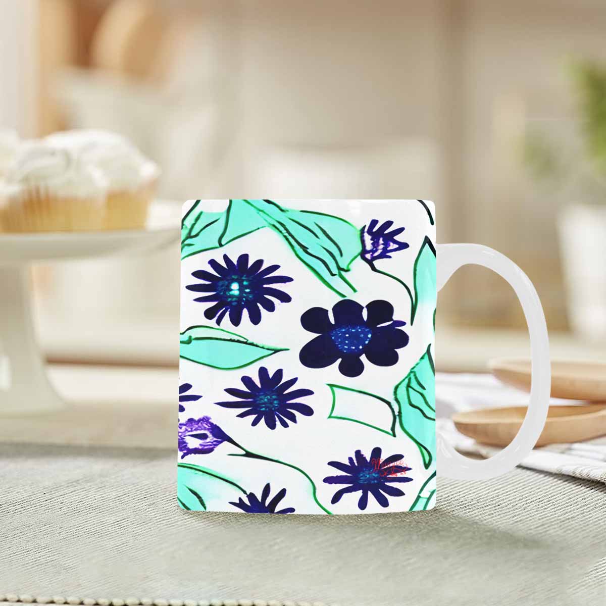 Quality Mug, coffee mug, tea cup, Bright florals, Set 1, Design 117