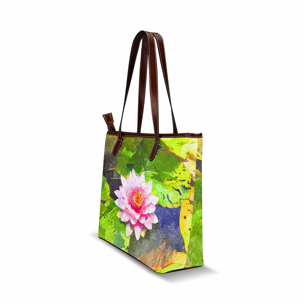 Classic Fabric handbag, watercolor floral, design 283