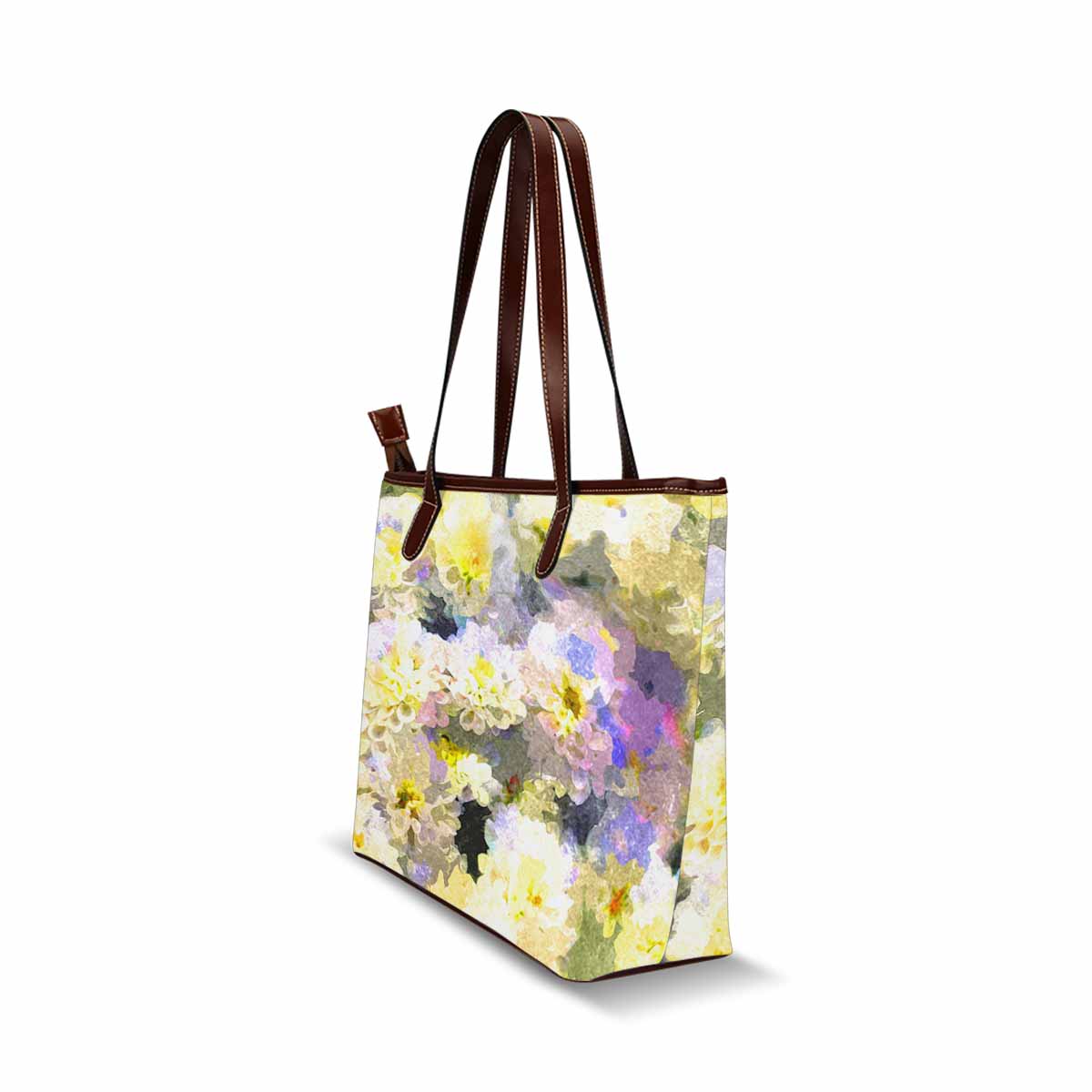 Classic Fabric handbag, watercolor floral, design 47