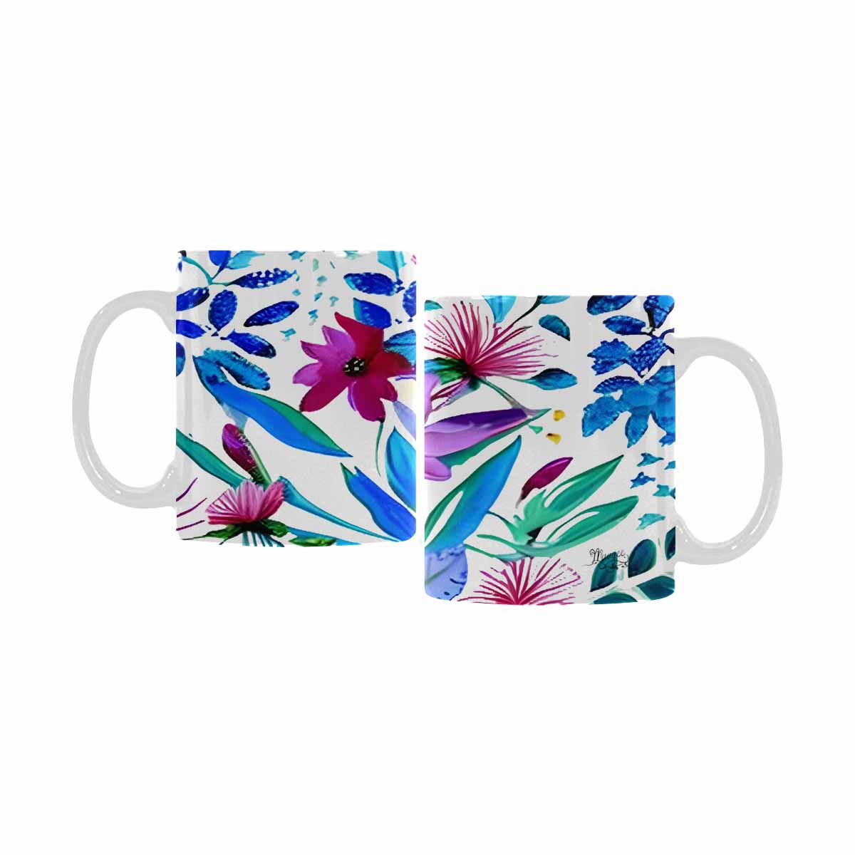 Quality Mug, coffee mug, tea cup, Bright florals, Set 1A, Design 19