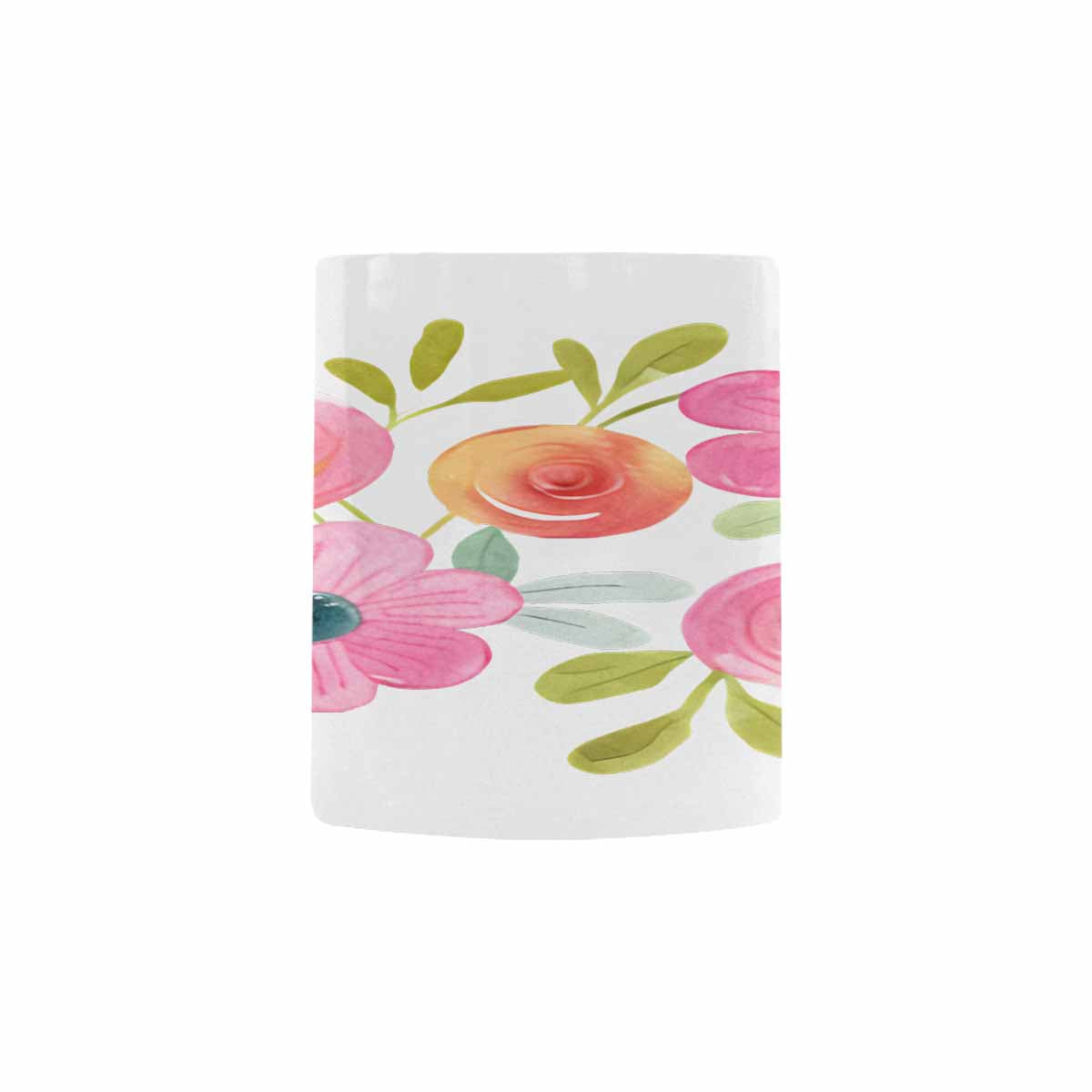 USA made Quality Mug, coffee mug, tea cup, Bright florals, Set 2, design 41