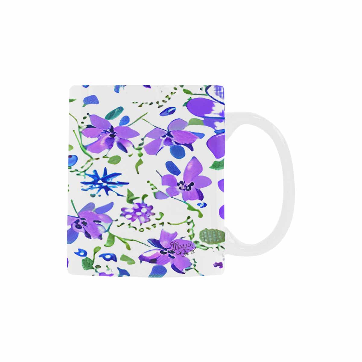 USA made Quality Mug, coffee mug, tea cup, Bright florals, Set 1A, Design 121