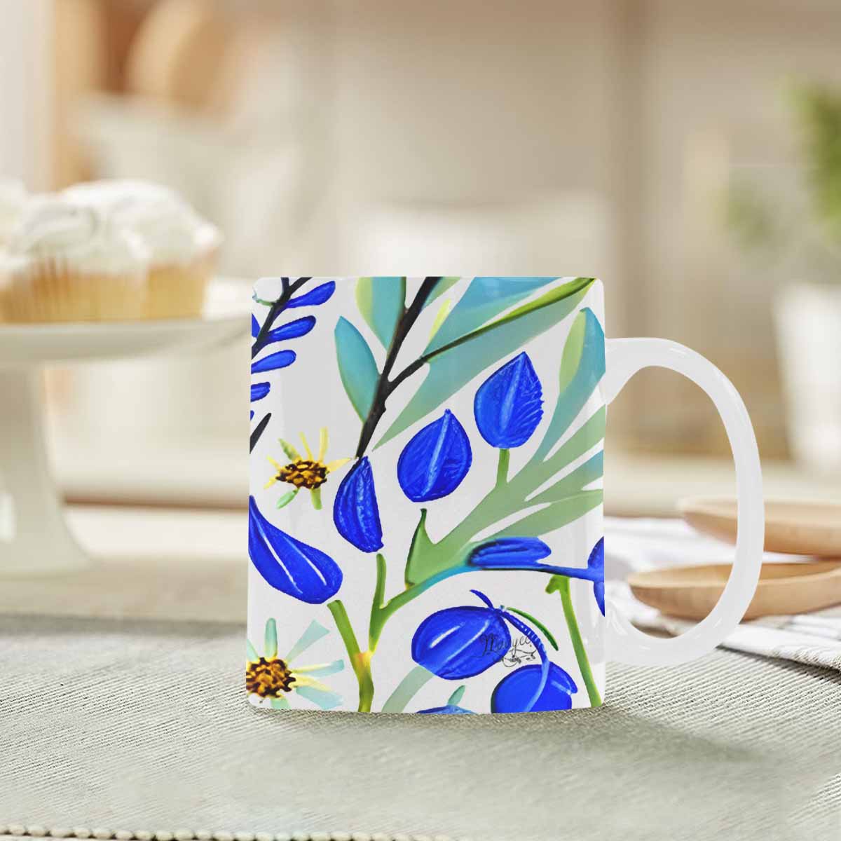 Quality Mug, coffee mug, tea cup, Bright florals, Set 1A, Design 12