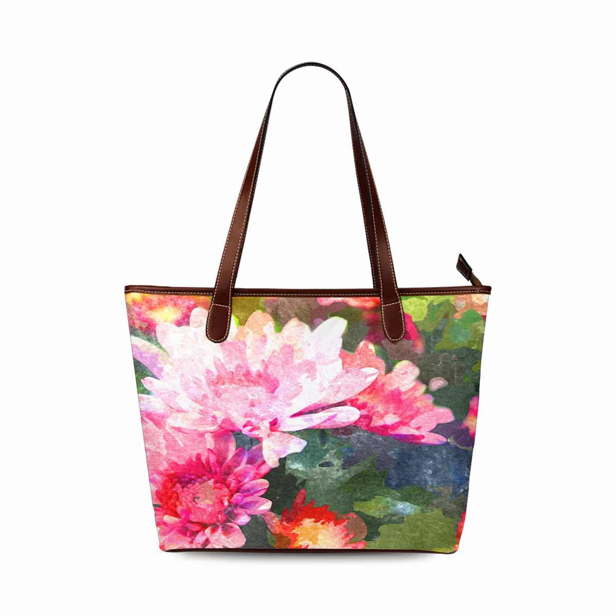 Classic Fabric handbag, watercolor floral, design 34