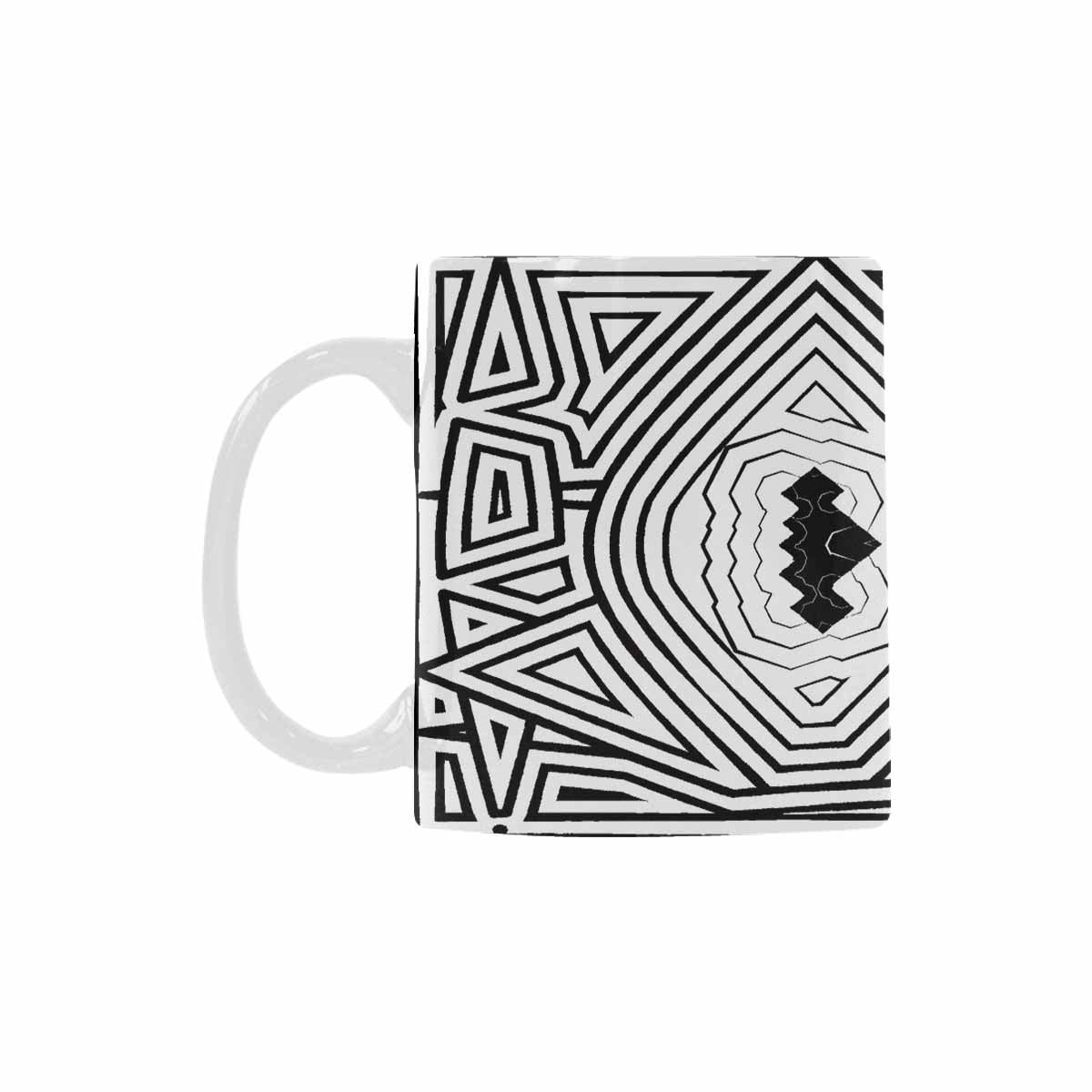 Quality Mug, coffee mug, tea cup, B & W Abstract, Set 1, design 129