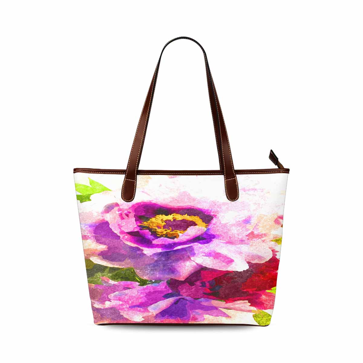 Classic Fabric handbag, watercolor floral, design 16