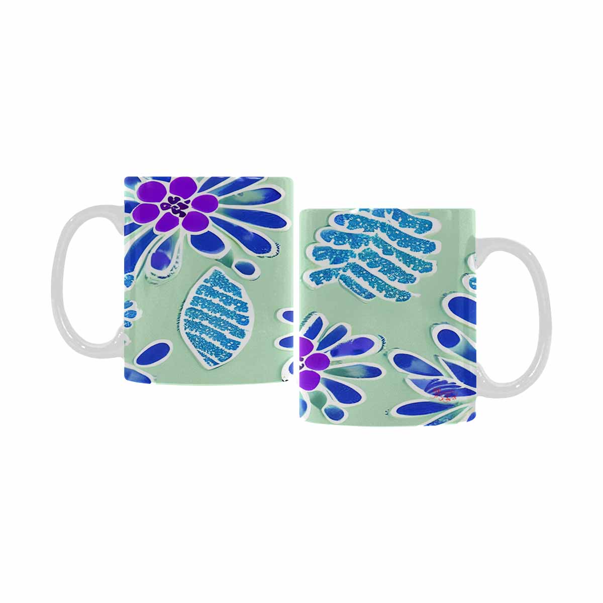 Quality Mug, coffee mug, tea cup, Bright florals, Set 1, Design 126