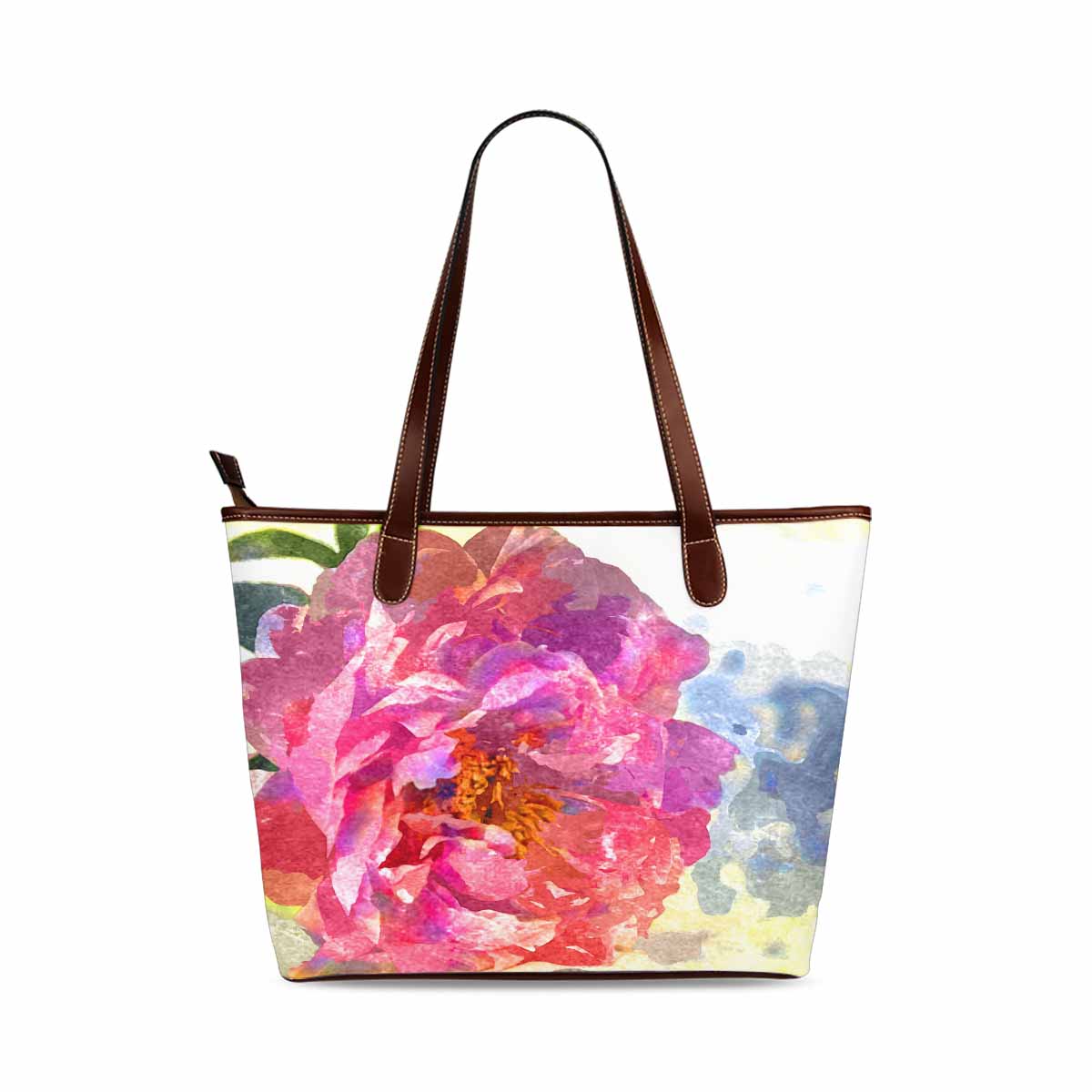 Classic Fabric handbag, watercolor floral, design 159