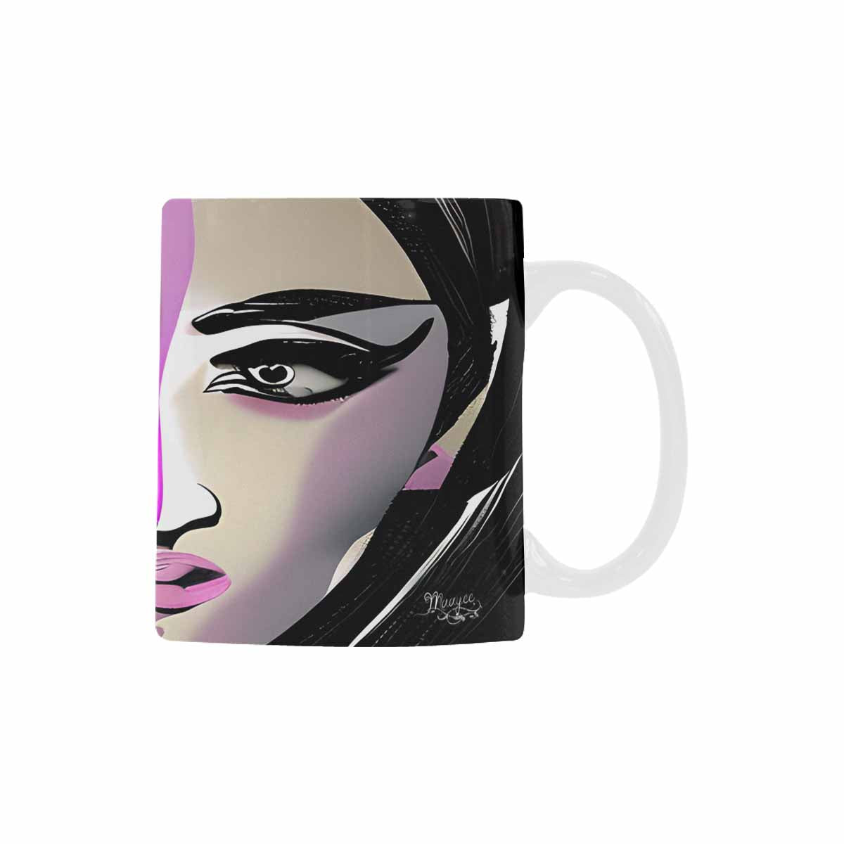 Coffee Mug, tea cup,caucasian Face, design 49