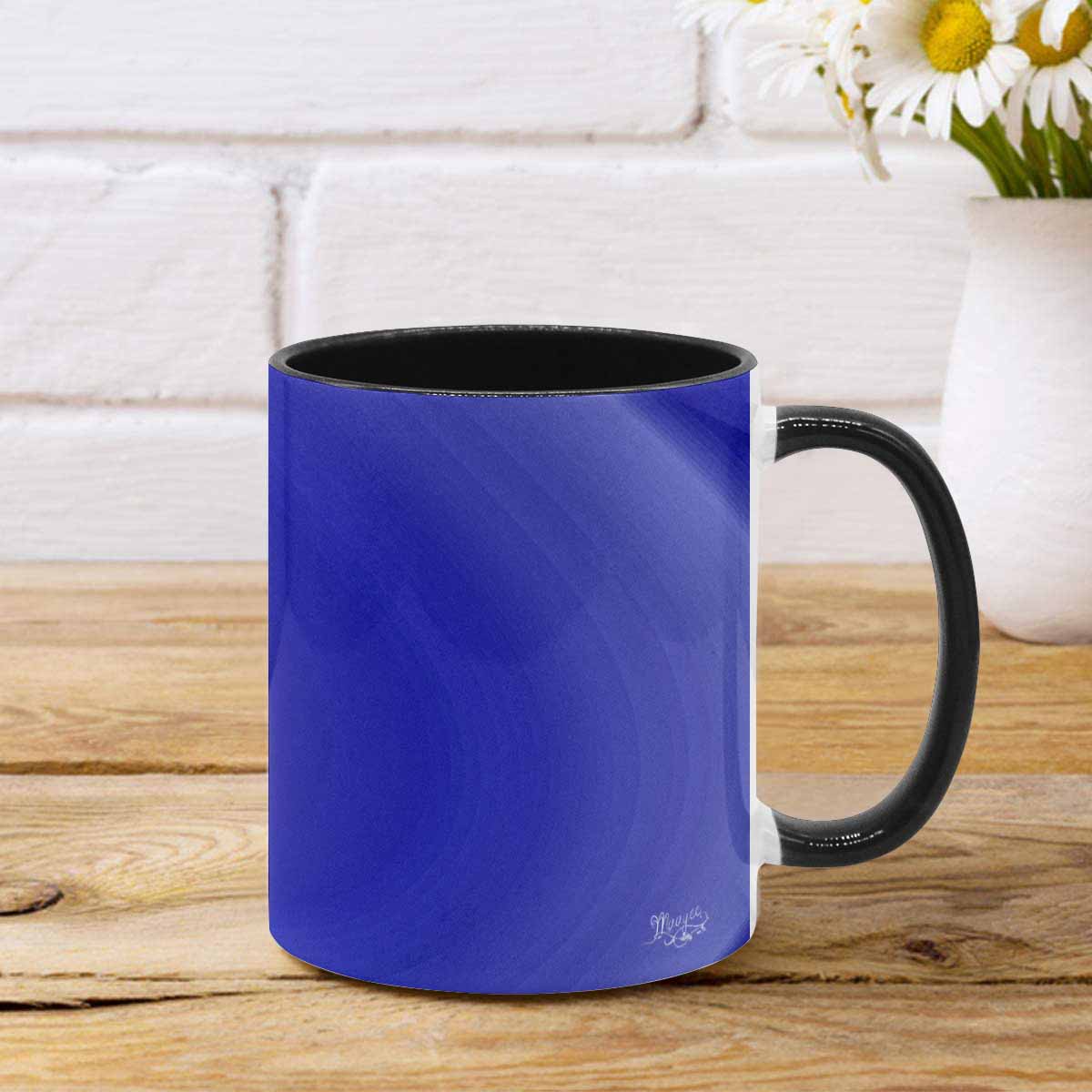 Coffee Mug, tea cup, black core, abstract, design 110