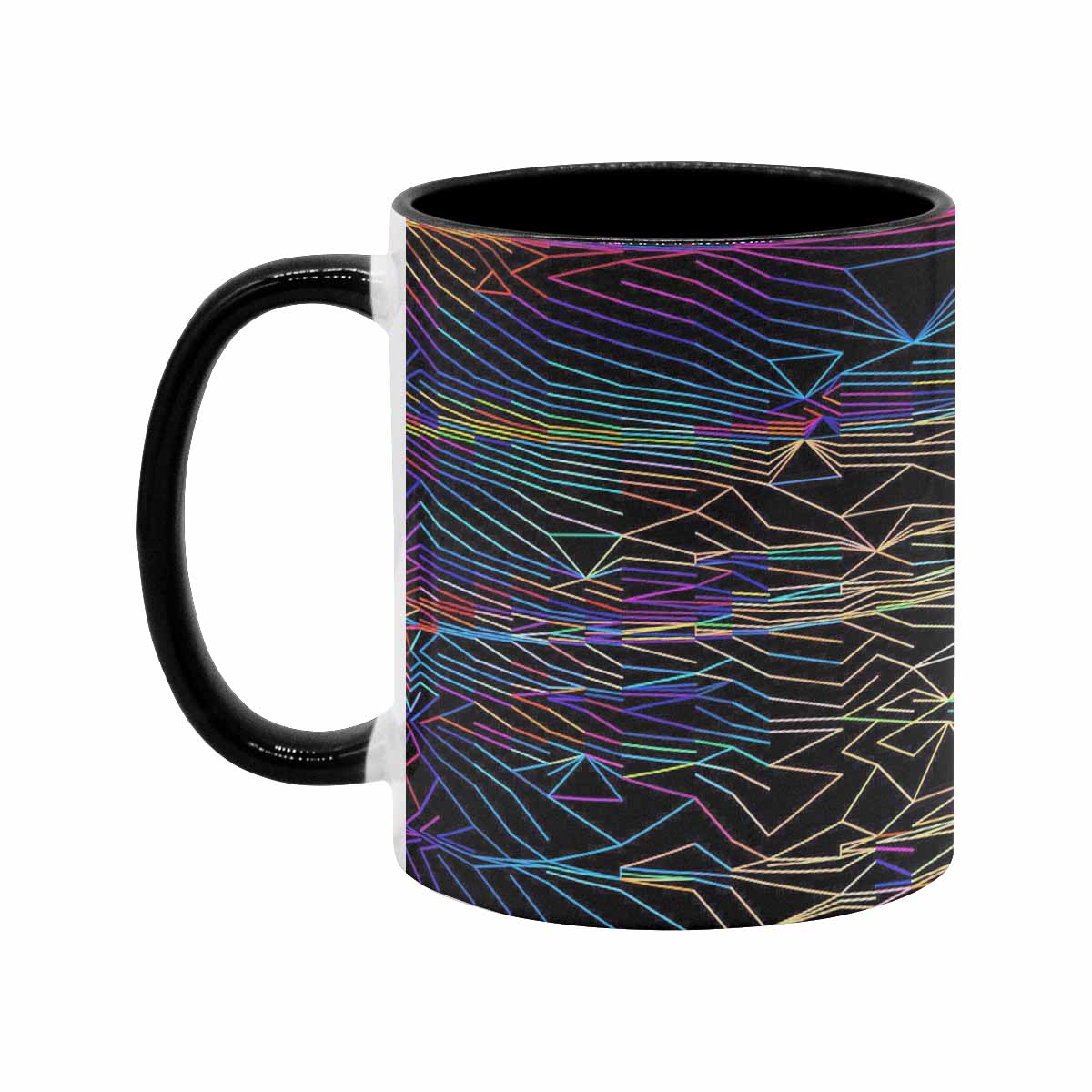 Coffee Mug, tea cup, black core, abstract, design 89