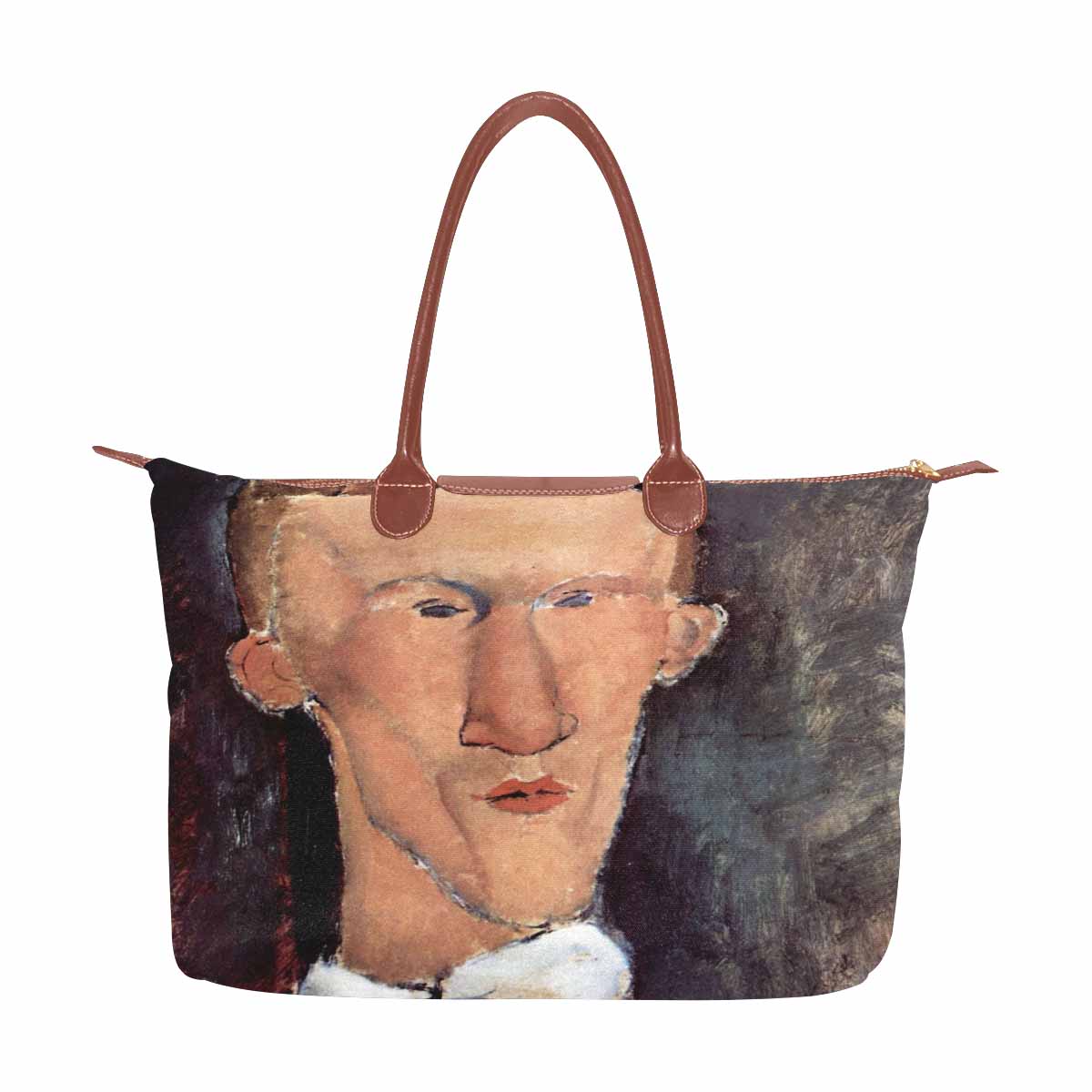 Classic handbag, Modigliani design, choice of 2 colors, Portrait of Cendras