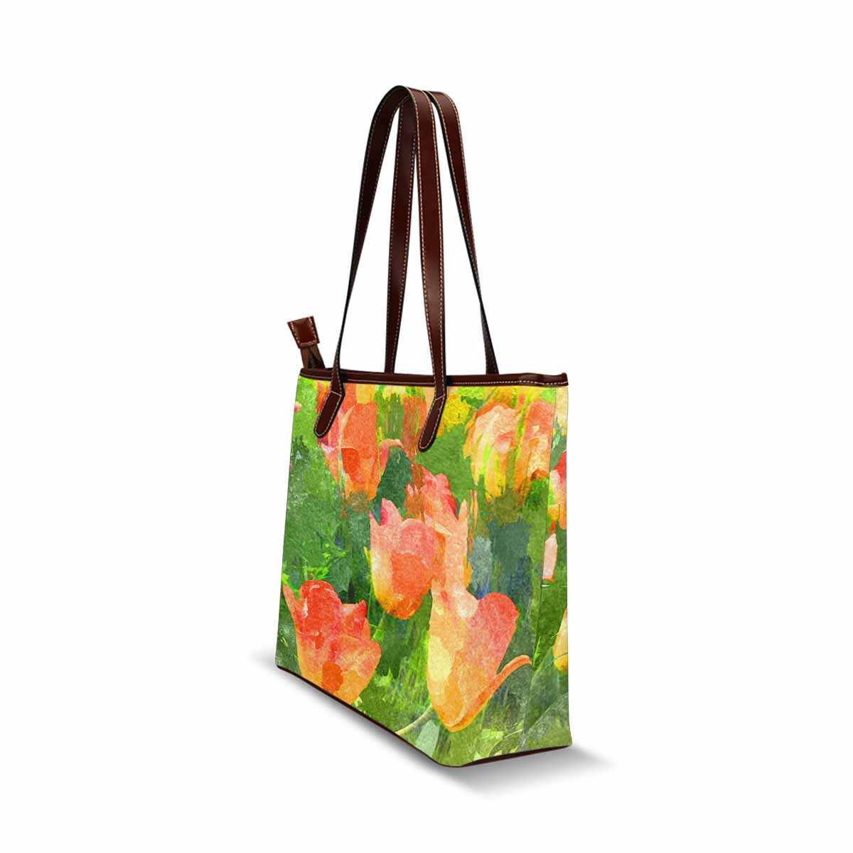 Classic Fabric handbag, watercolor floral, design 261