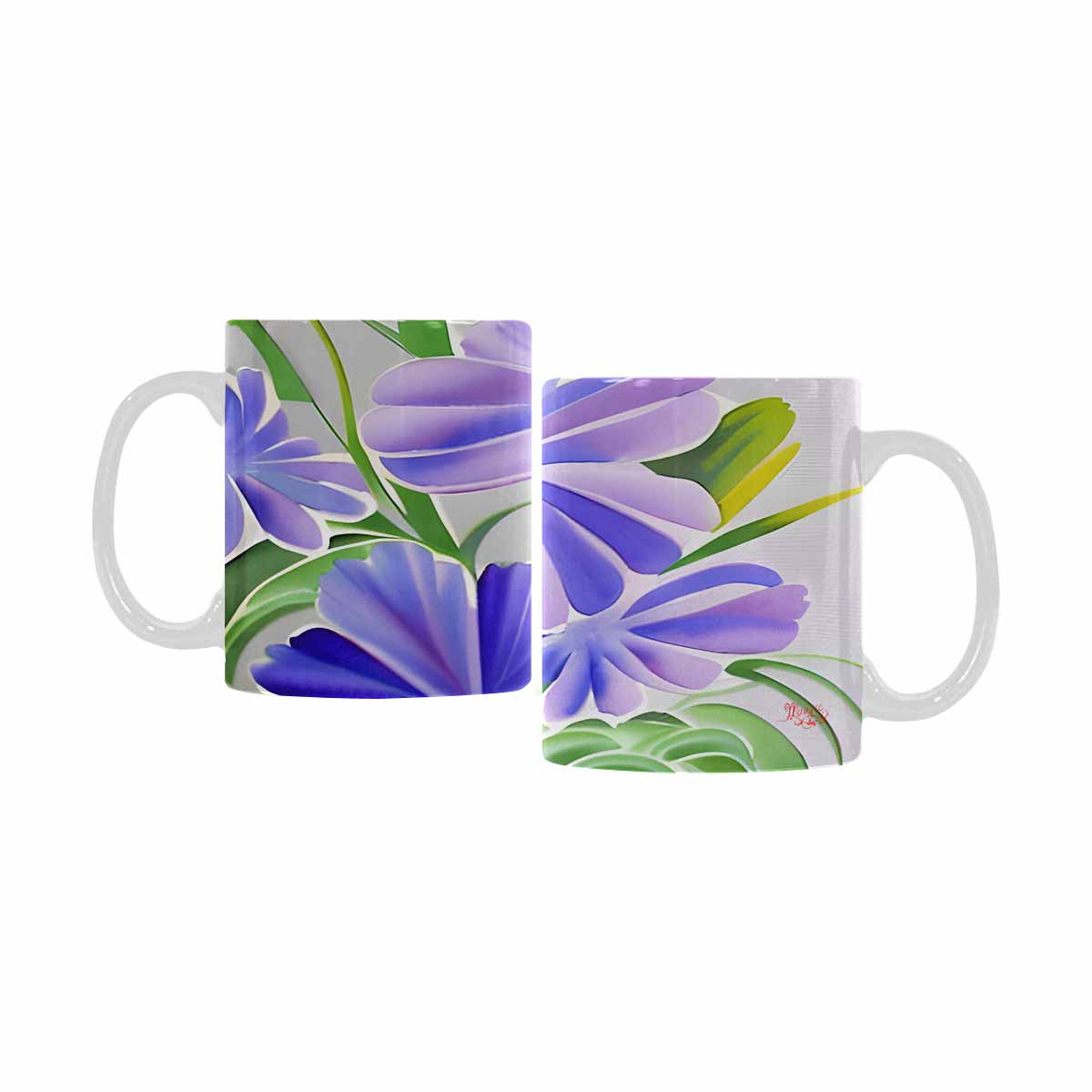 Quality Mug, coffee mug, tea cup, Bright florals, Set 1, Design 54