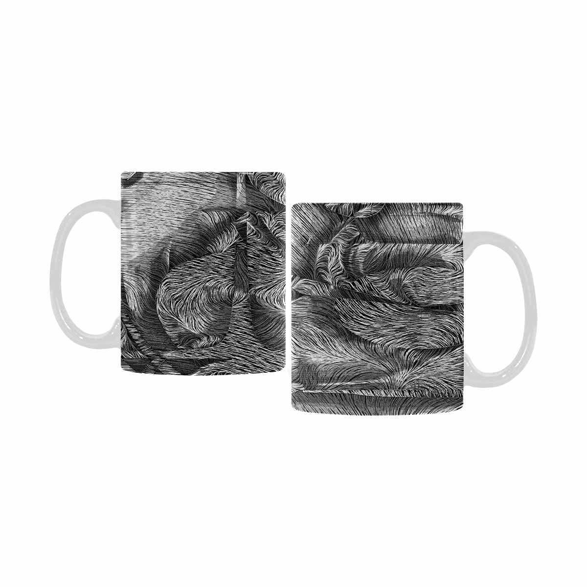 Quality Mug, coffee mug, tea cup, B & W Abstract, Set 1, design 62