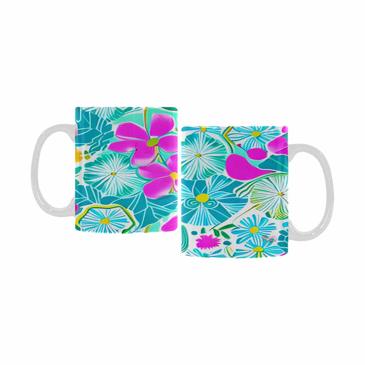 Quality Mug, coffee mug, tea cup, Bright florals, Set 1, Design 131
