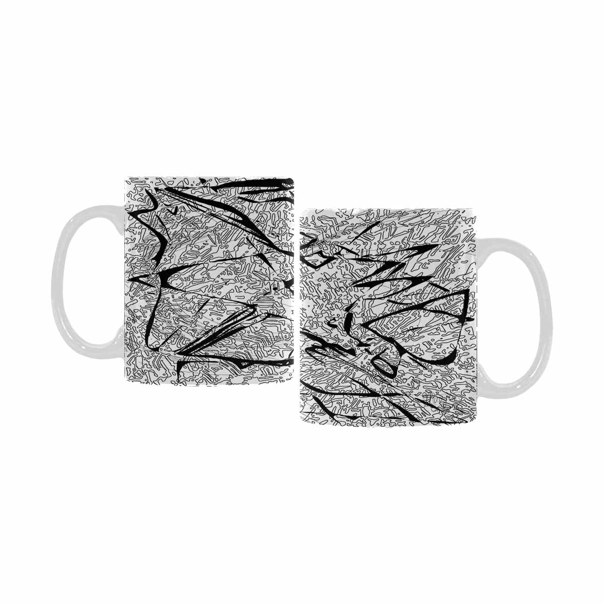 Quality Mug, coffee mug, tea cup, B & W Abstract, Set 1, design 109