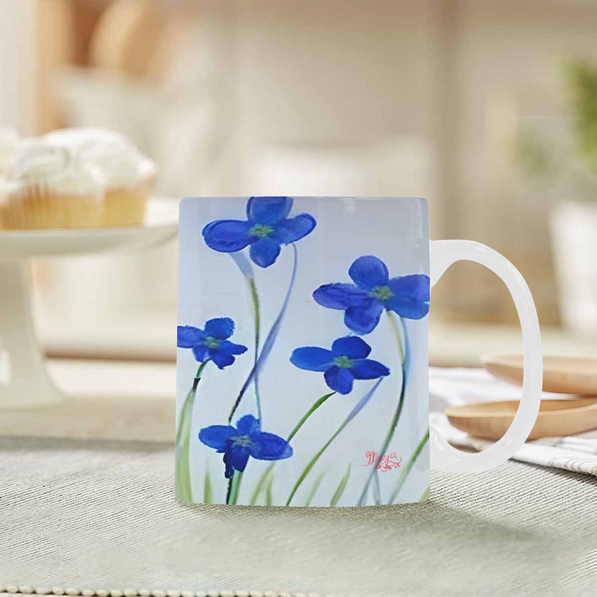 Quality Mug, coffee mug, tea cup, Bright florals, Set 1, Design 75
