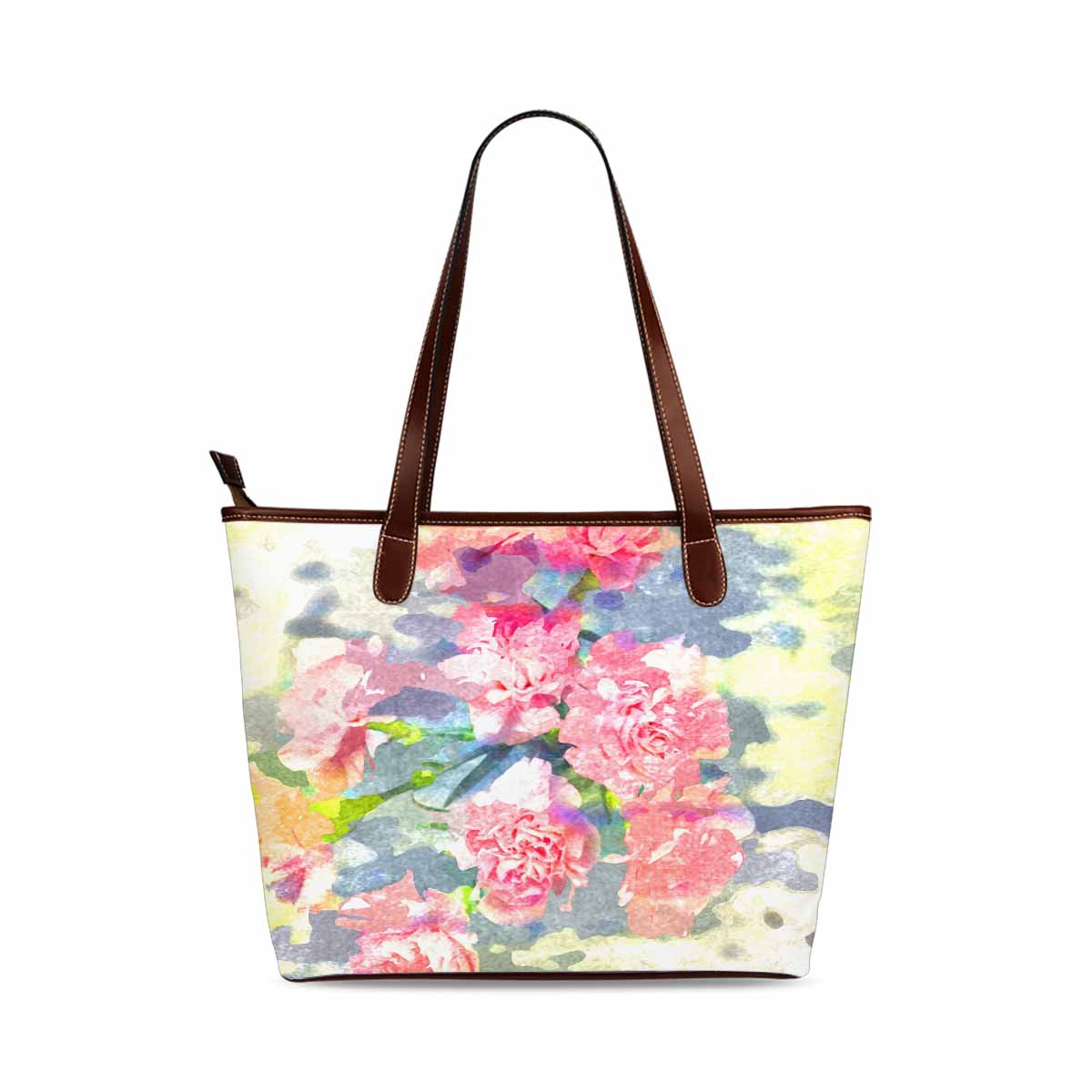 Classic Fabric handbag, watercolor floral, design 57