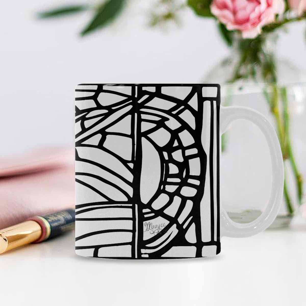 Quality Mug, coffee mug, tea cup, B & W Abstract, Set 1, design 53