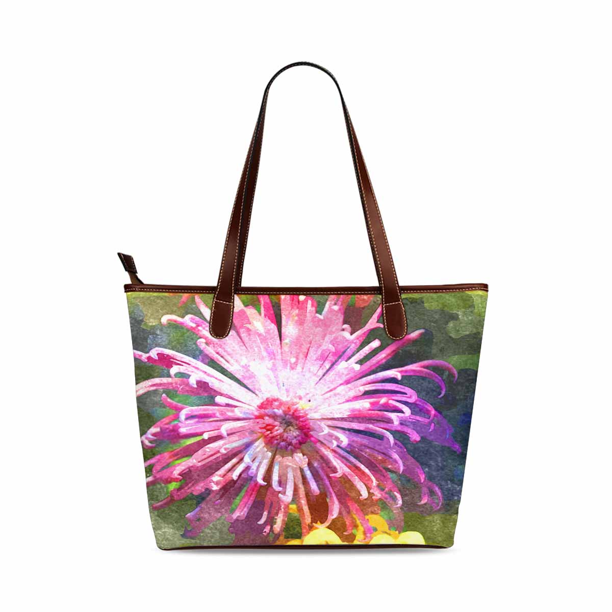 Classic Fabric handbag, watercolor floral, design 208