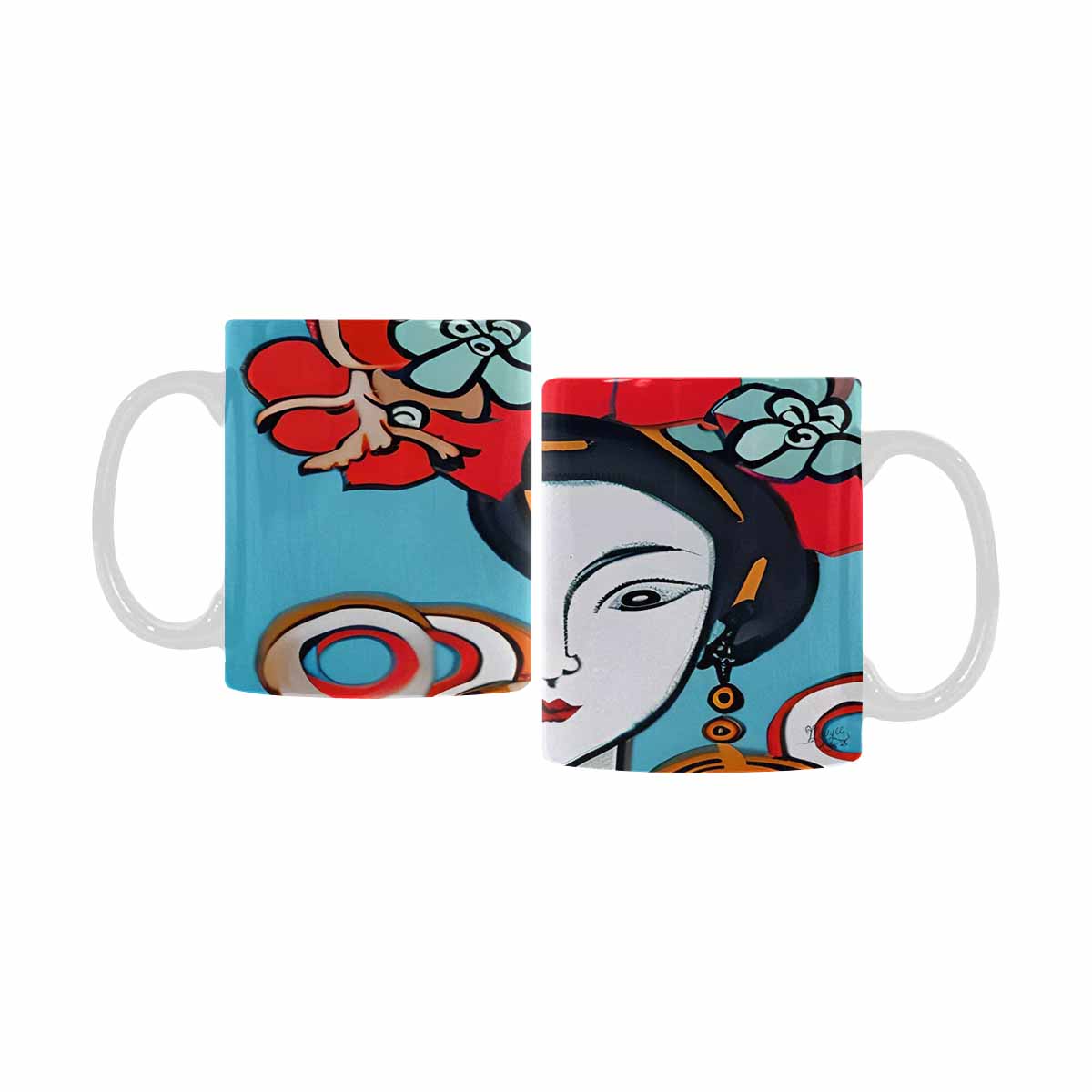 Quality Mug, coffee mug, tea cup, Asian Faces, Design 46