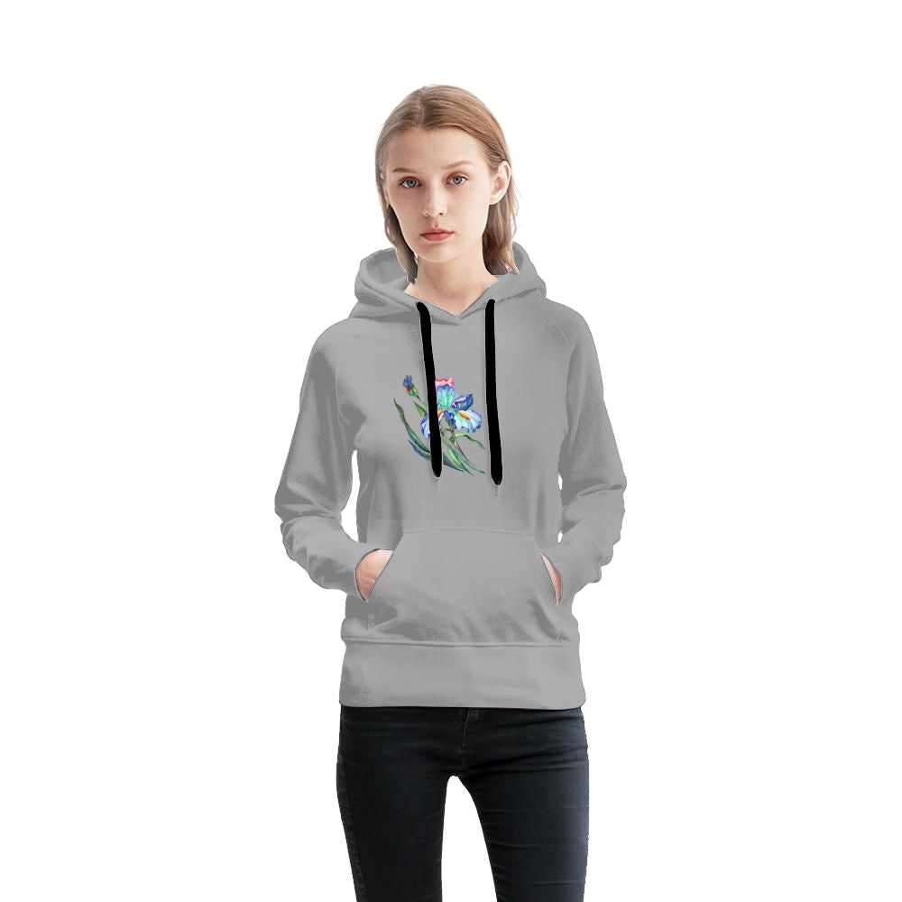 Women's Hoodie iris floral print