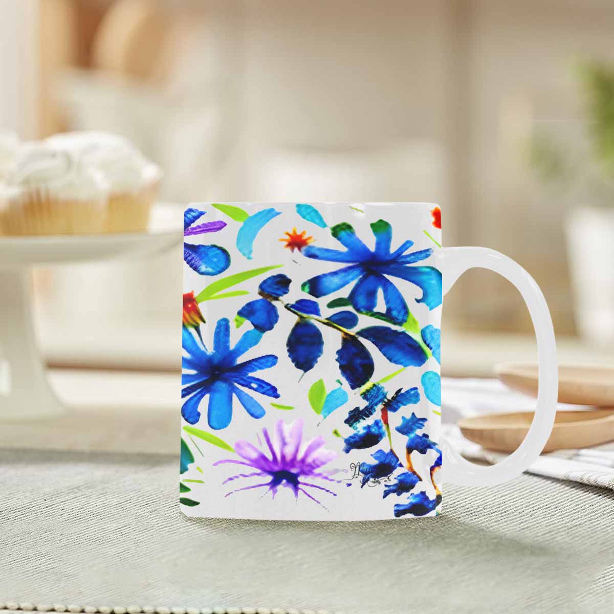 Quality Mug, coffee mug, tea cup, Bright florals, Set 1A, Design 15